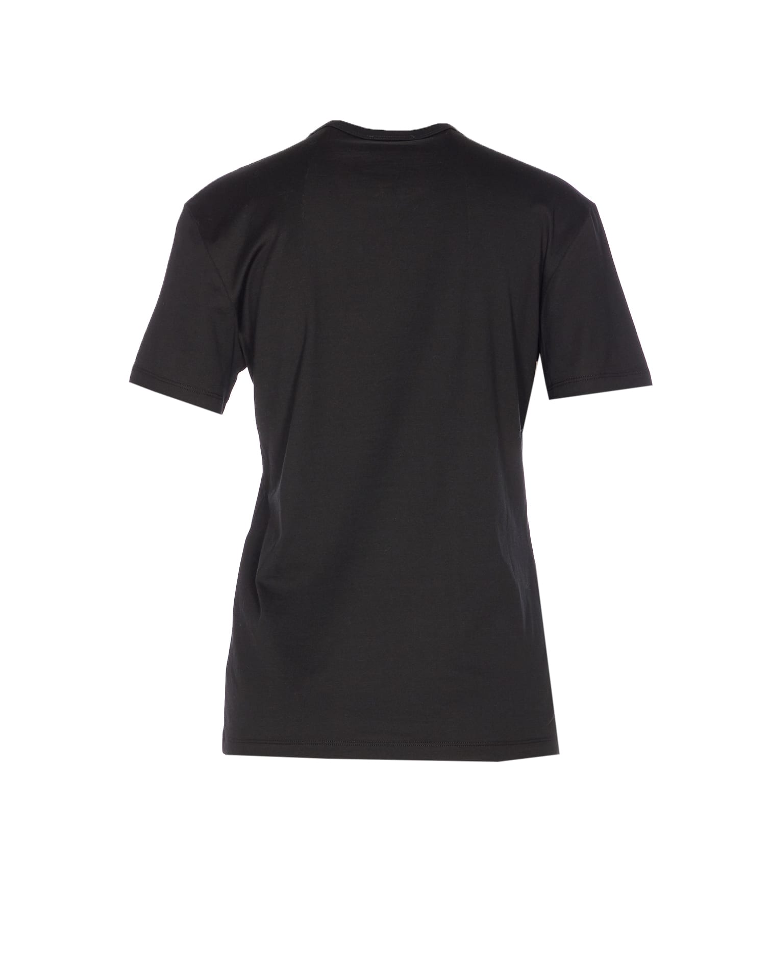 Pucci Crewneck Short Sleeve T-shirt With Regular Fit In Black
