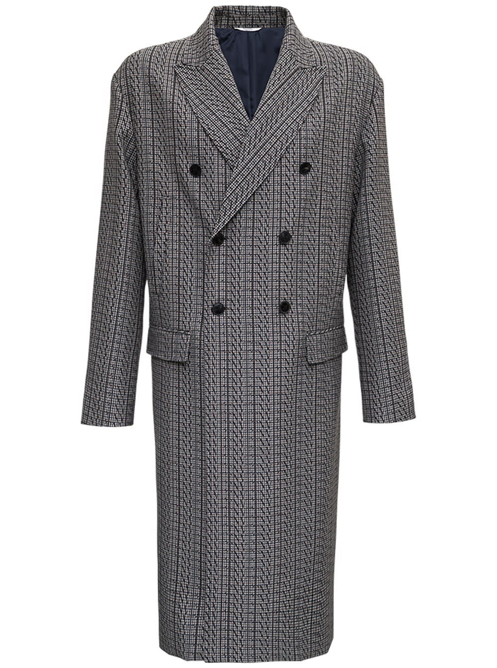 Valentino Vltn Times Double-breasted Wool Coat