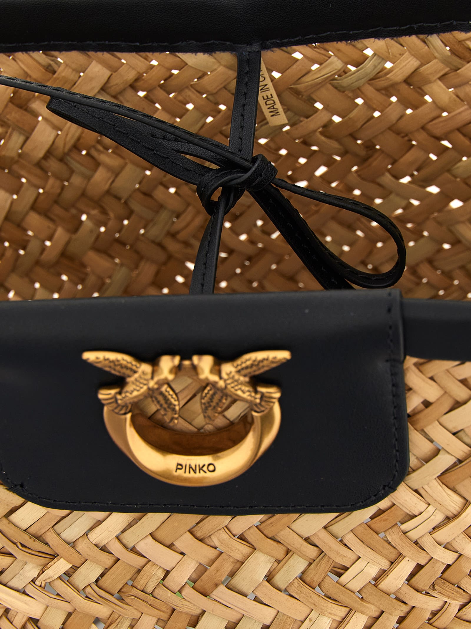 Pinko Love Summer Bucket Crossbody Bag In Neutral