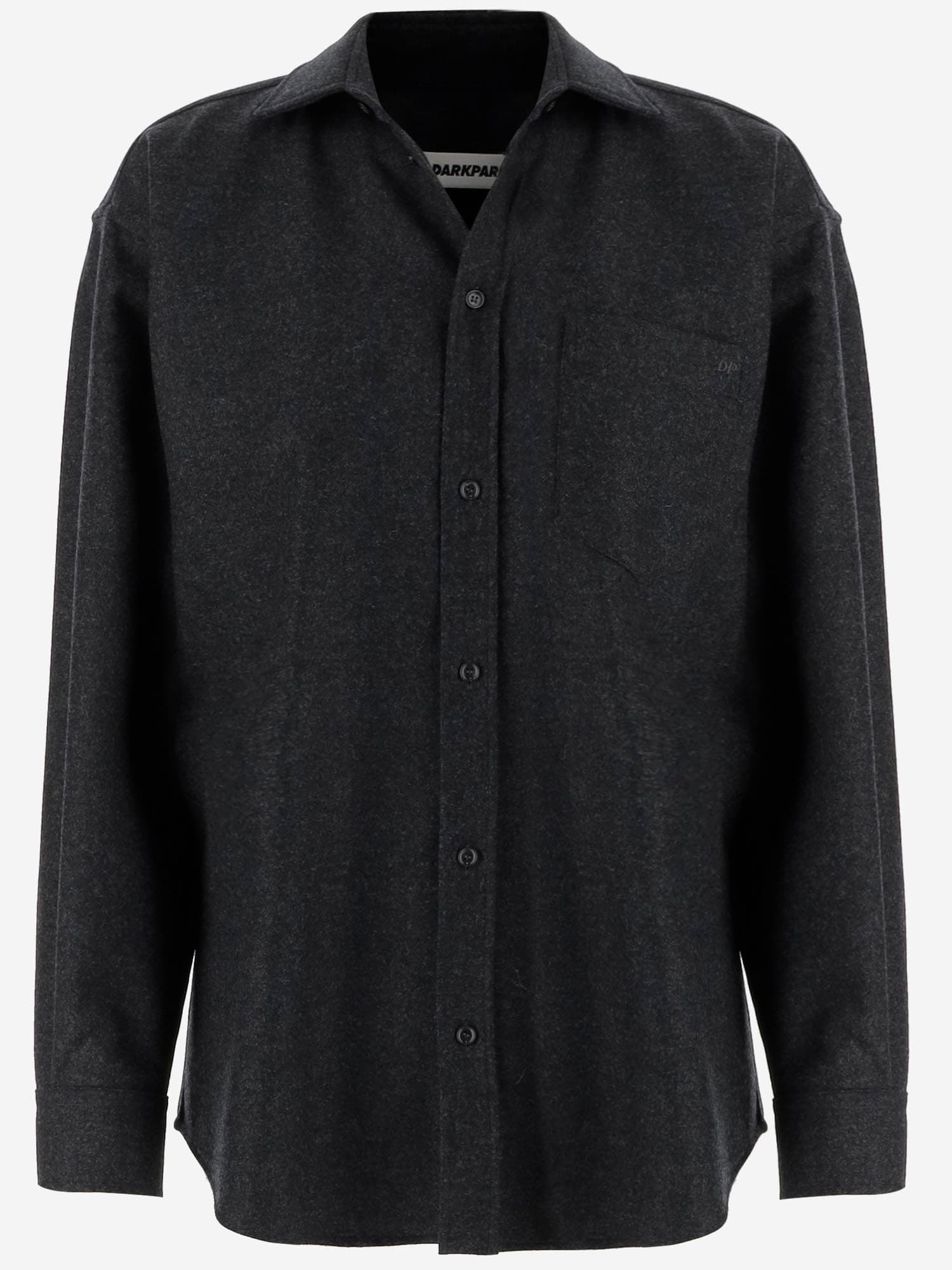 Darkpark Button-down Long-sleeved Shirt In Black