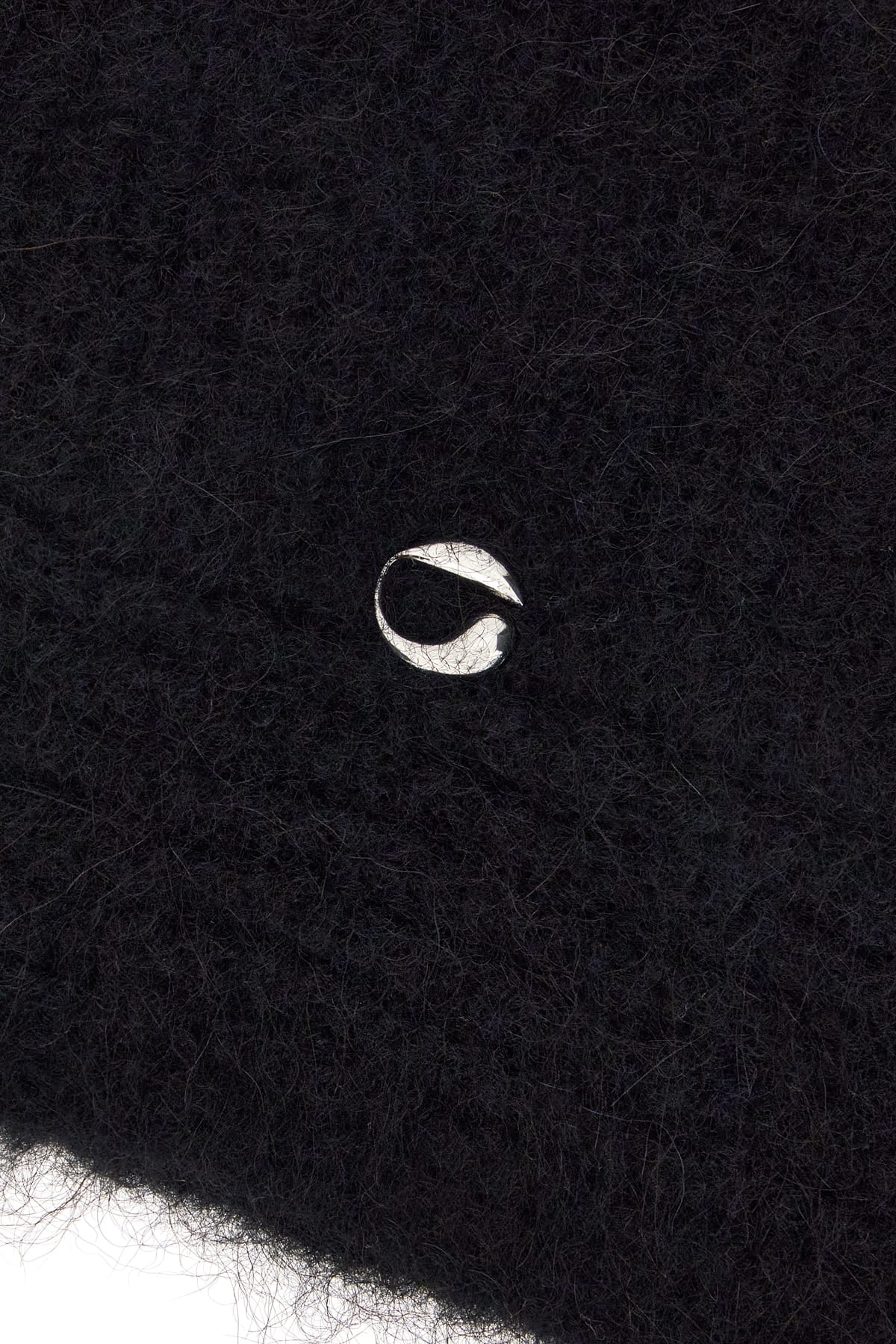 Coperni Black Stretch Wool Blend Beanie Hat In Black