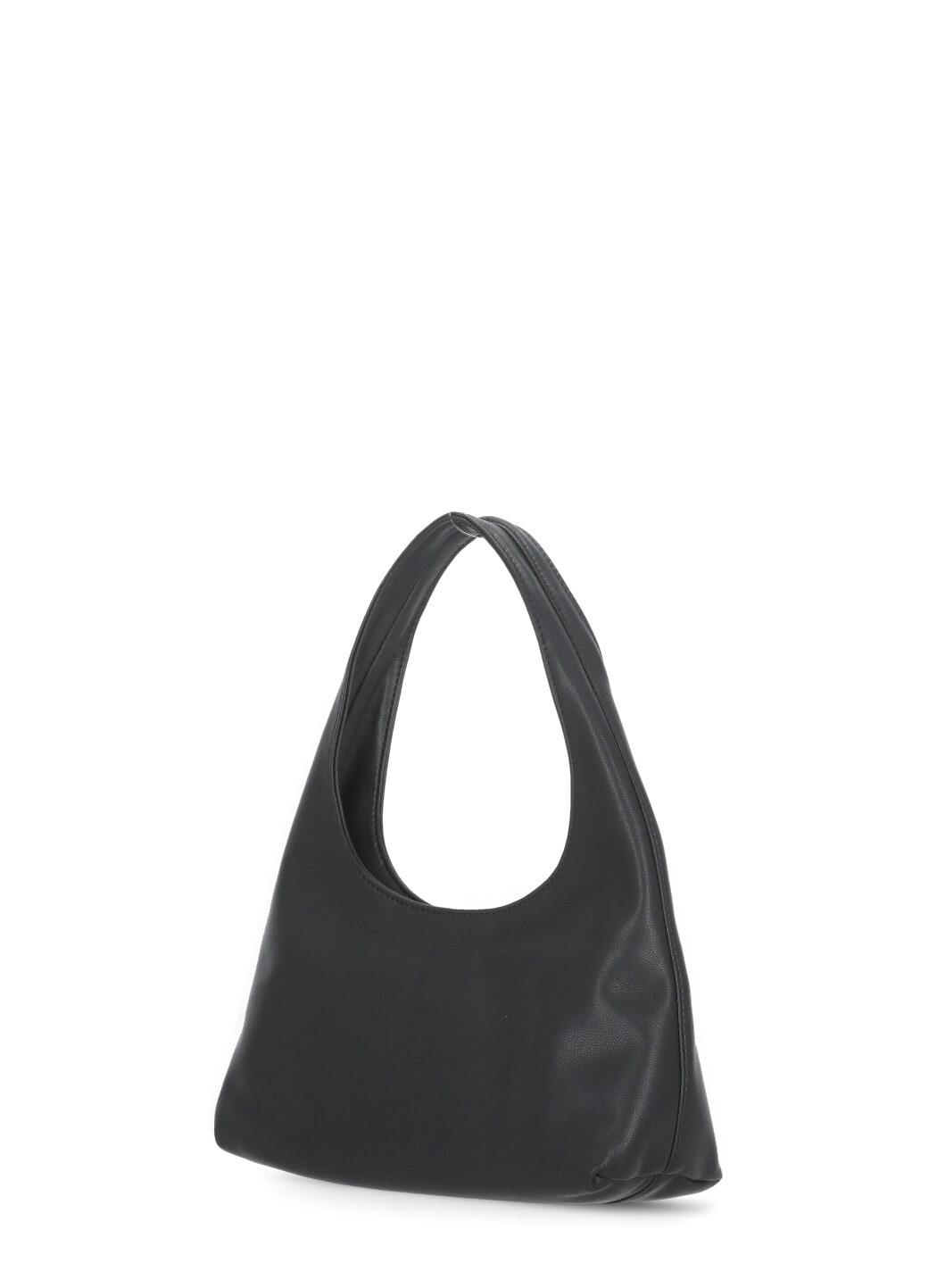 Apc Rounded Silhouette Shoulder Bag With Bold Logo In Black