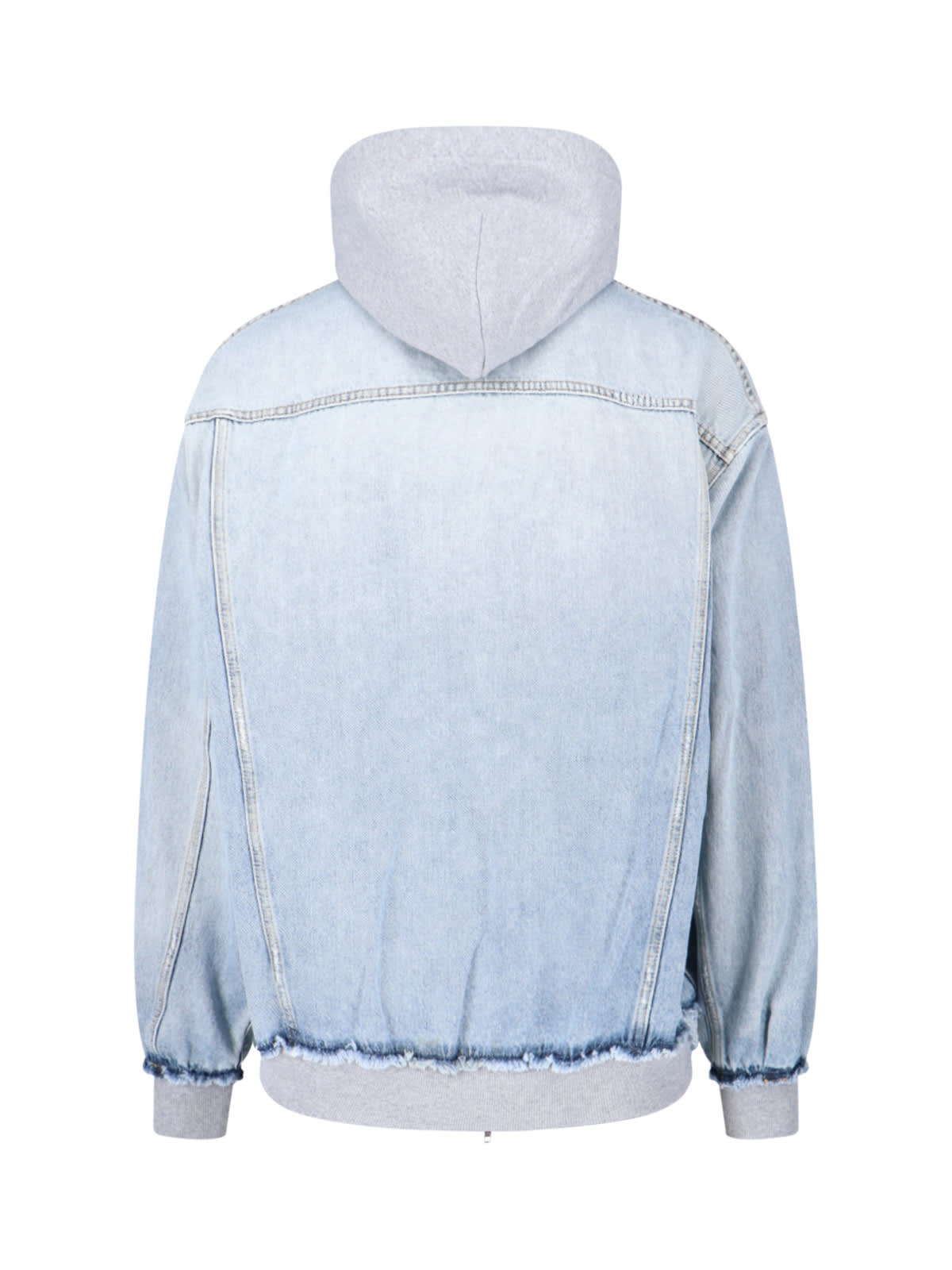 Balenciaga Cut-up Sweatshirt Jacket In Blue