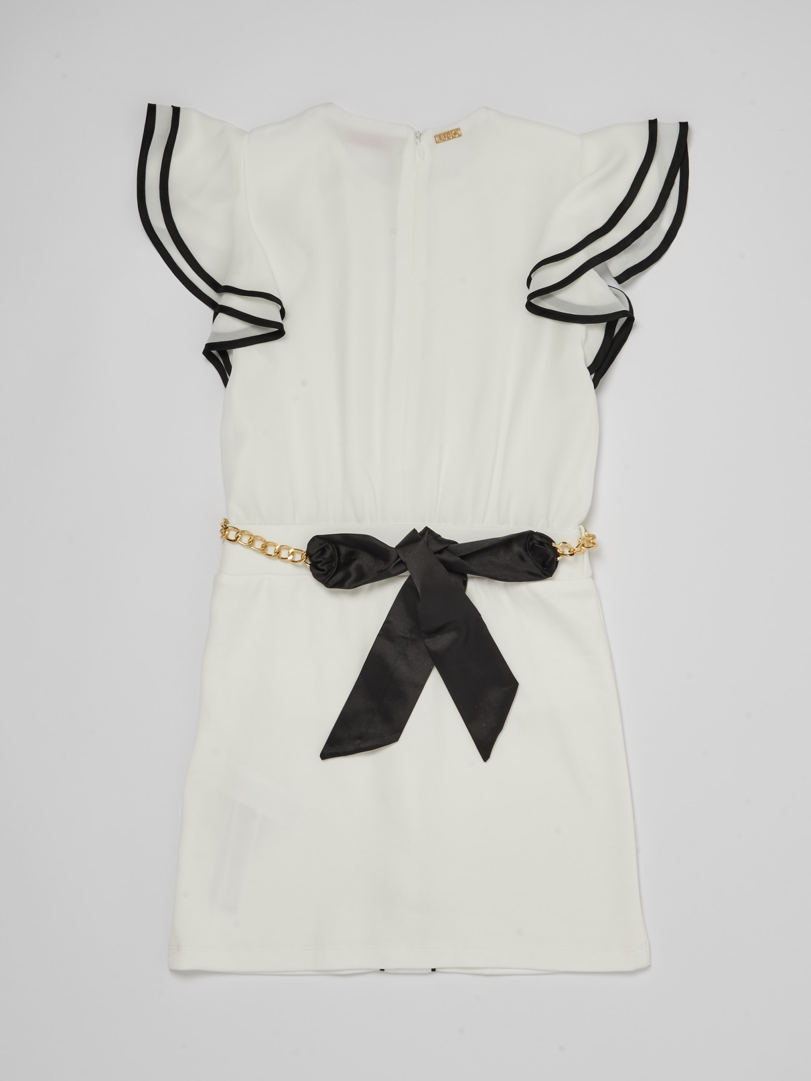 Shop Liu •jo Dress Dress In Bianco-nero