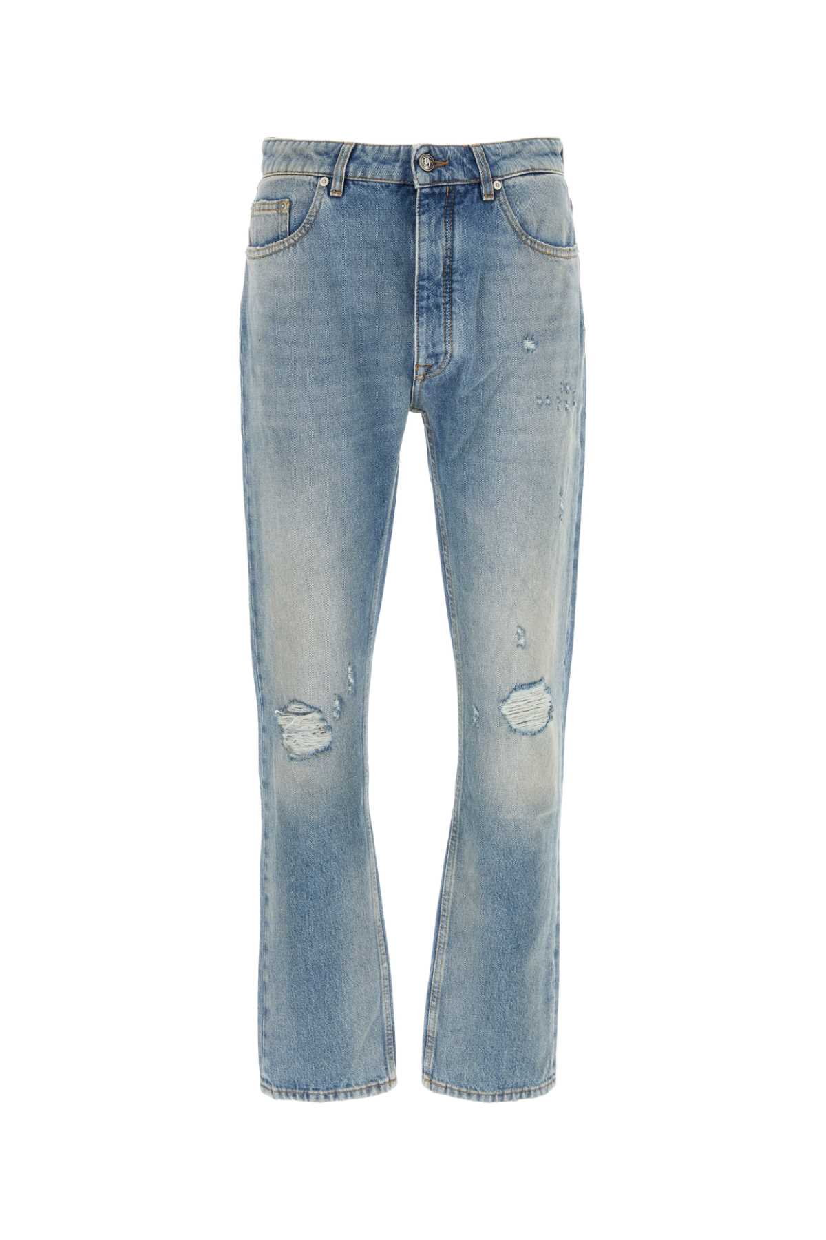 Shop Palm Angels Denim Jeans In 0503