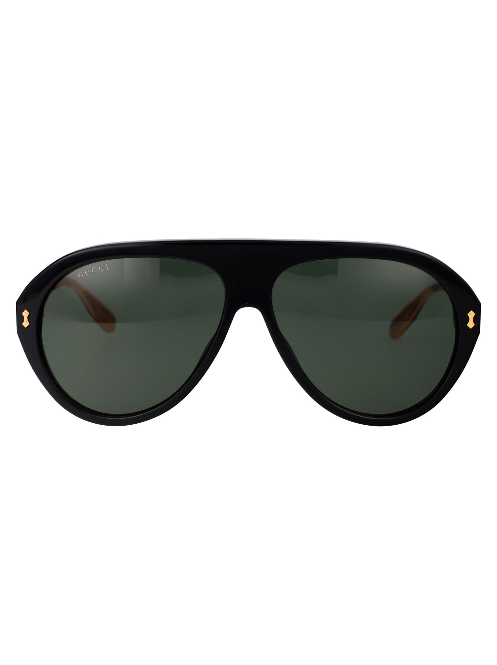 Shop Gucci Gg1515s Sunglasses In 001 Black Gold Grey