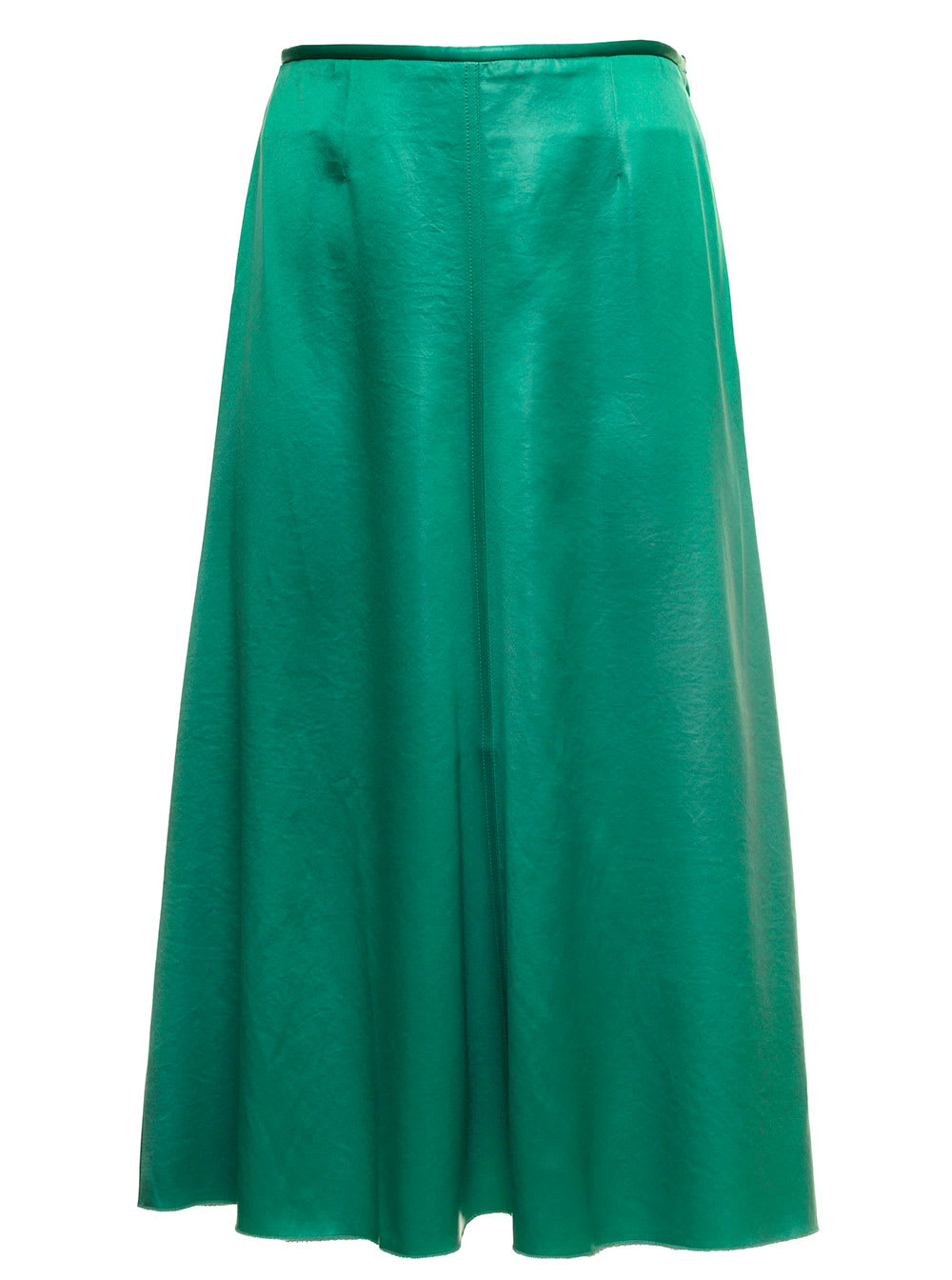 Nanushka Zoya Green Satin Skirt
