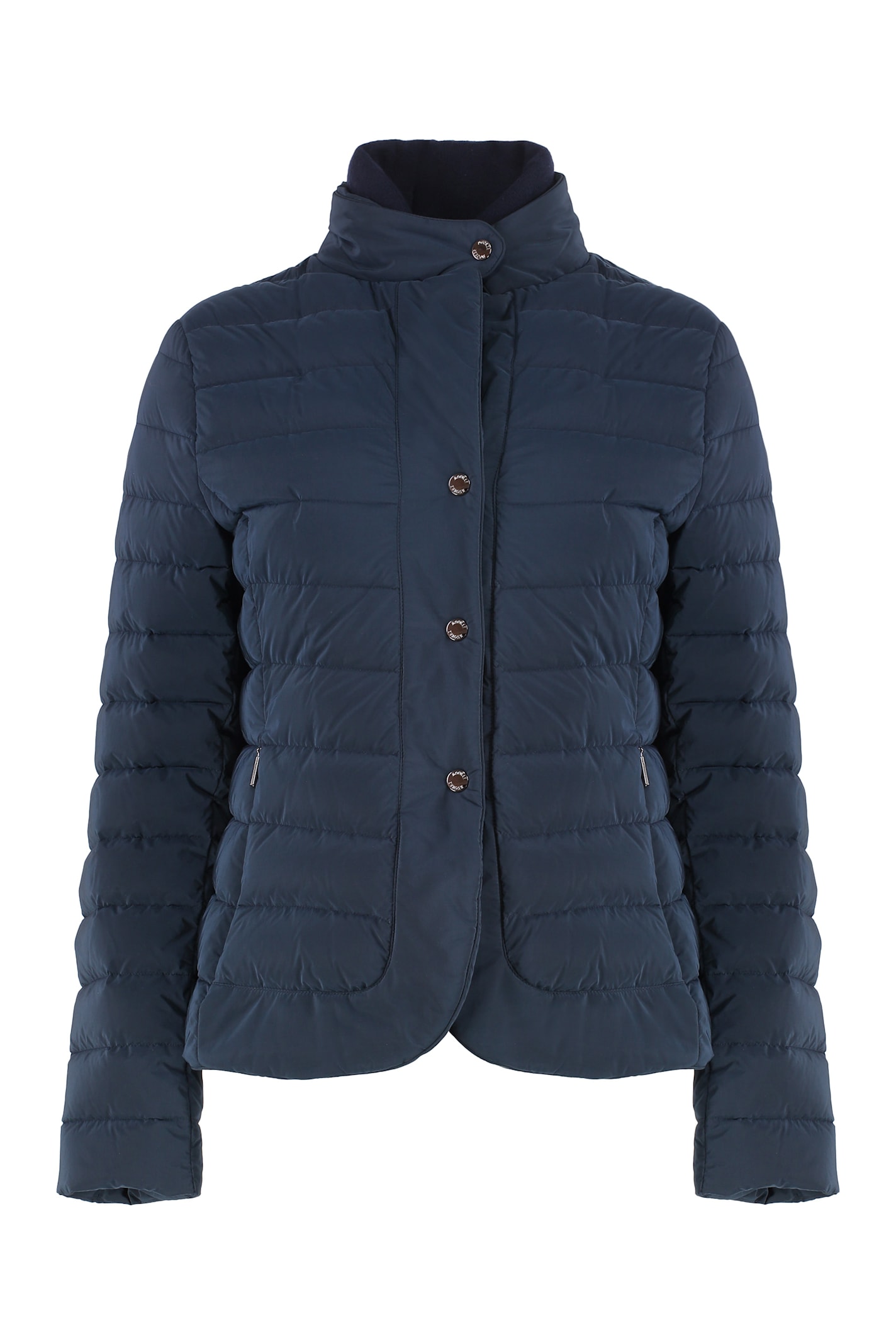 Moorer Elene Snap Button Fastening Down Jacket In Blue