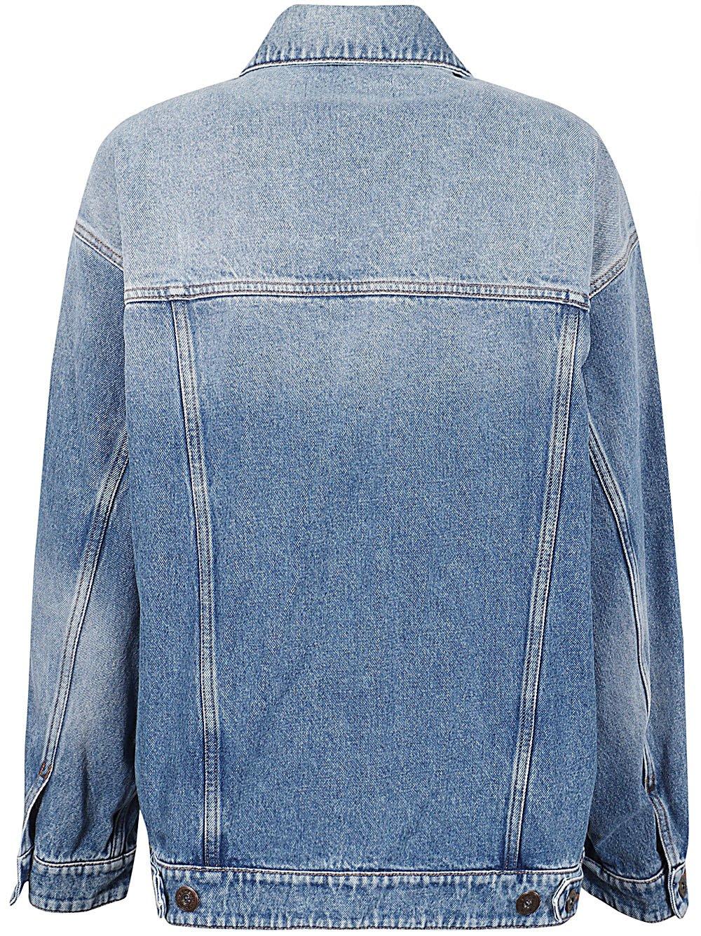 Shop Weekend Max Mara Oversized Denim Jacket In Azzurro