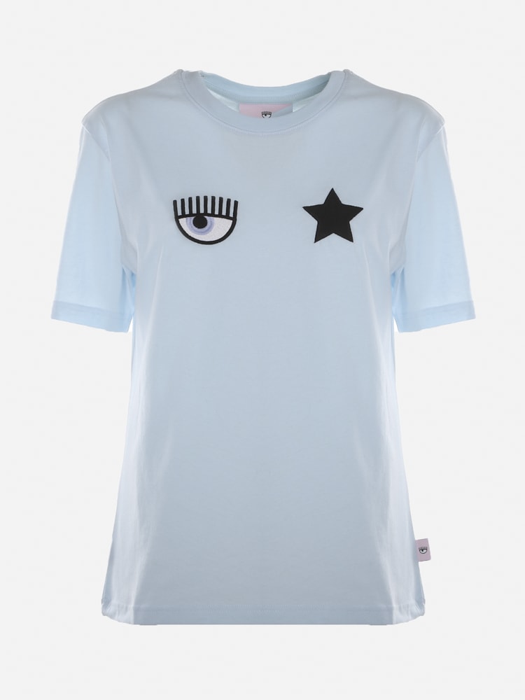 Chiara Ferragni Cotton T-shirt With Eyestar Logo Detail