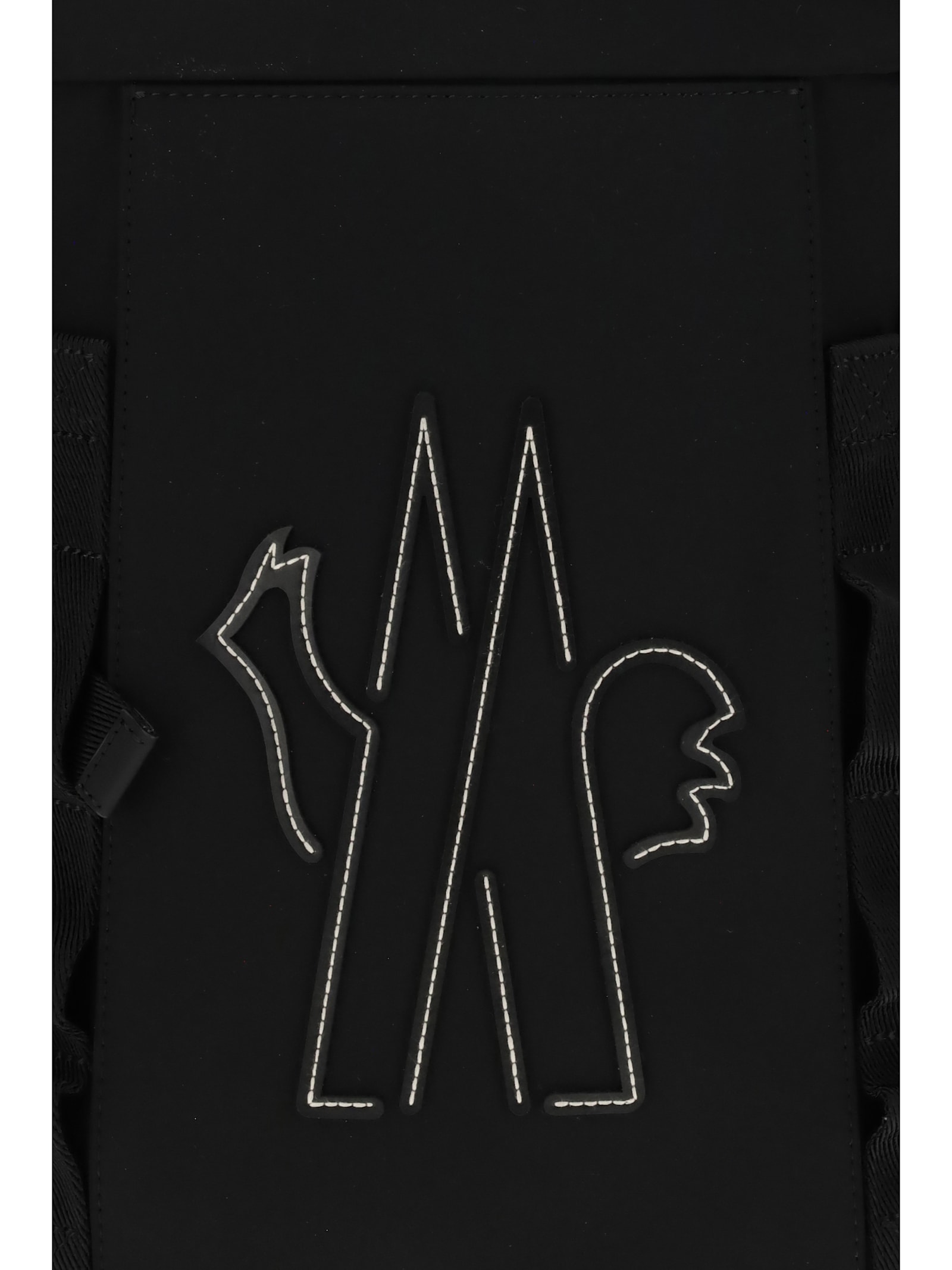 Moncler Grenoble Nylon Backpack With Logo In Black