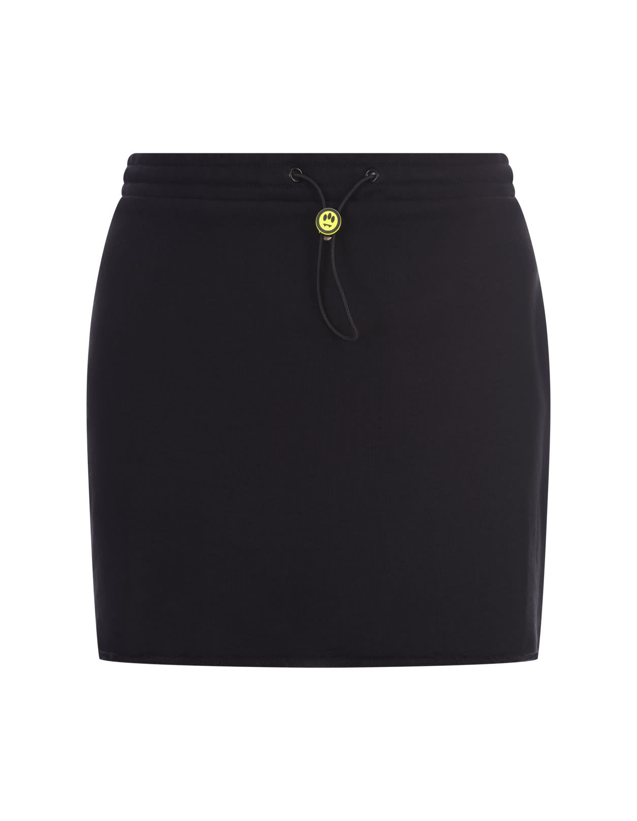 Black Mini Skirt With Drawstring