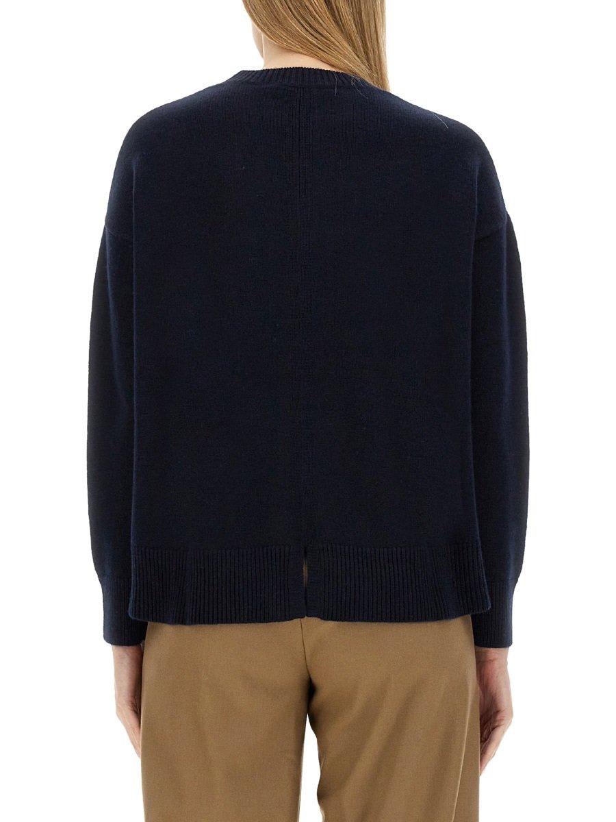S Max Mara Irlanda Wool And Cashmere Sweater In Blu