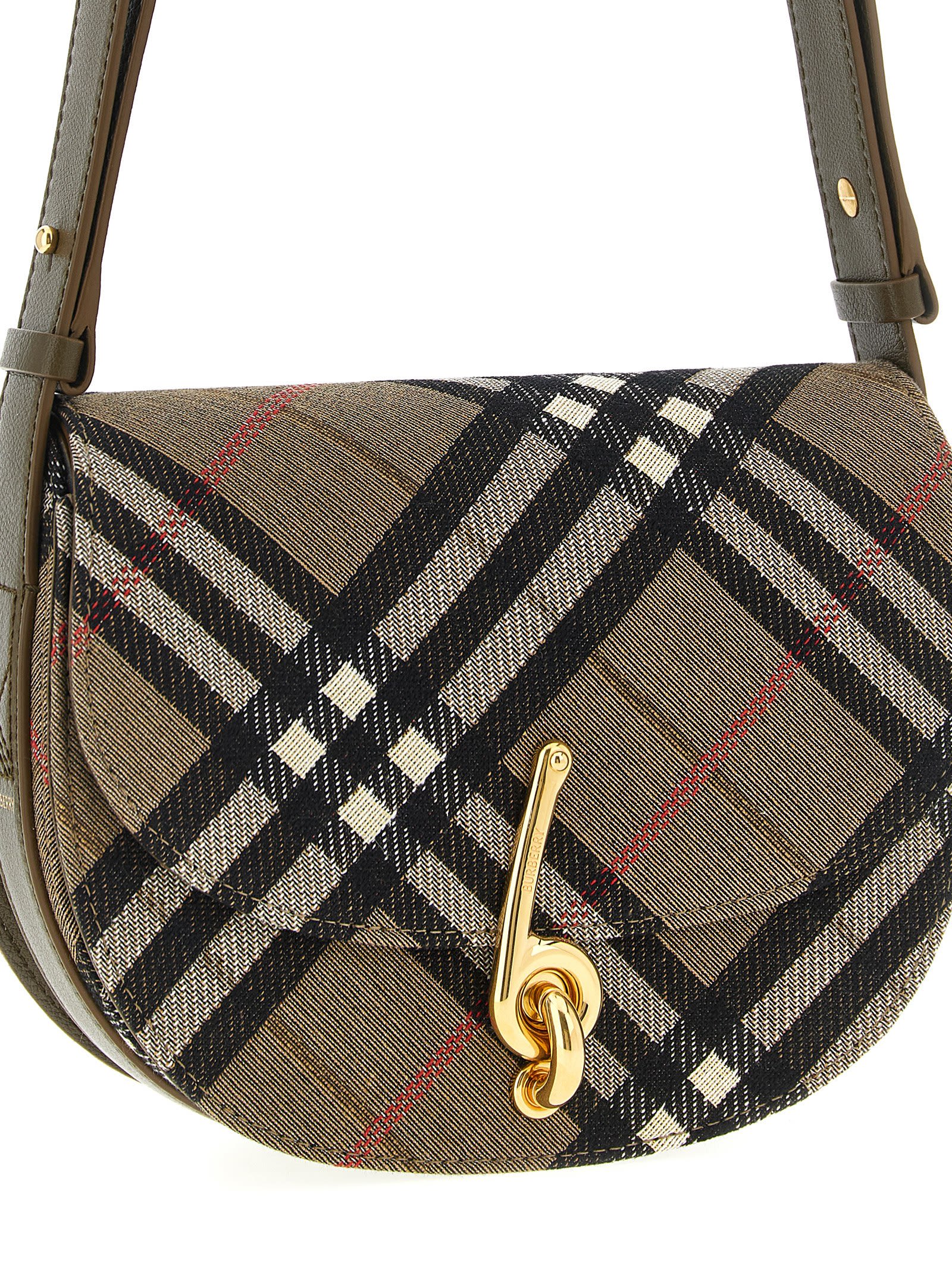 Burberry Brush Brown Bridle Small Shoulder Bag In Multi