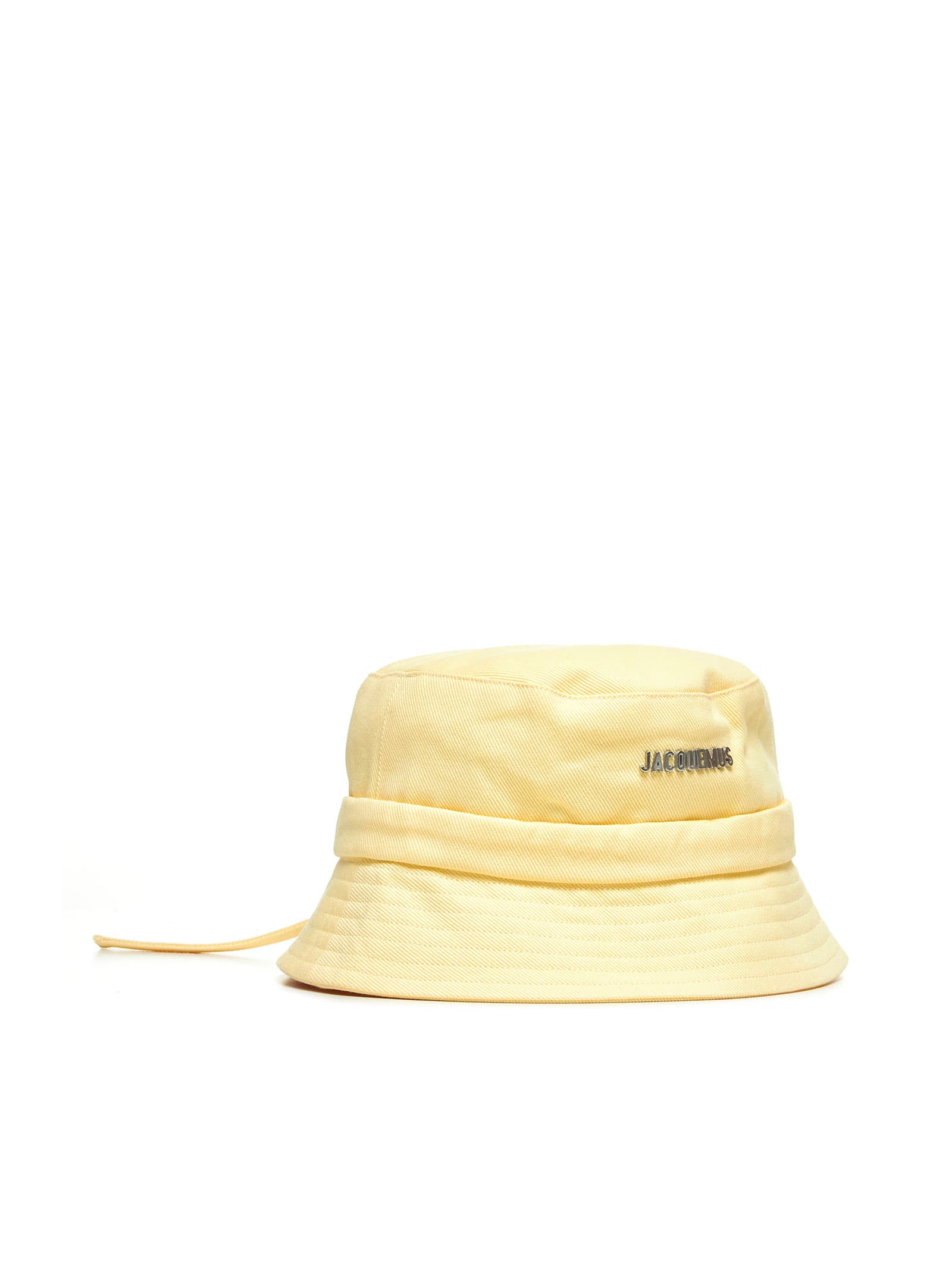 Jacquemus Le Bob Gadjo Drawstring Bucket Hat In Pale Yellow