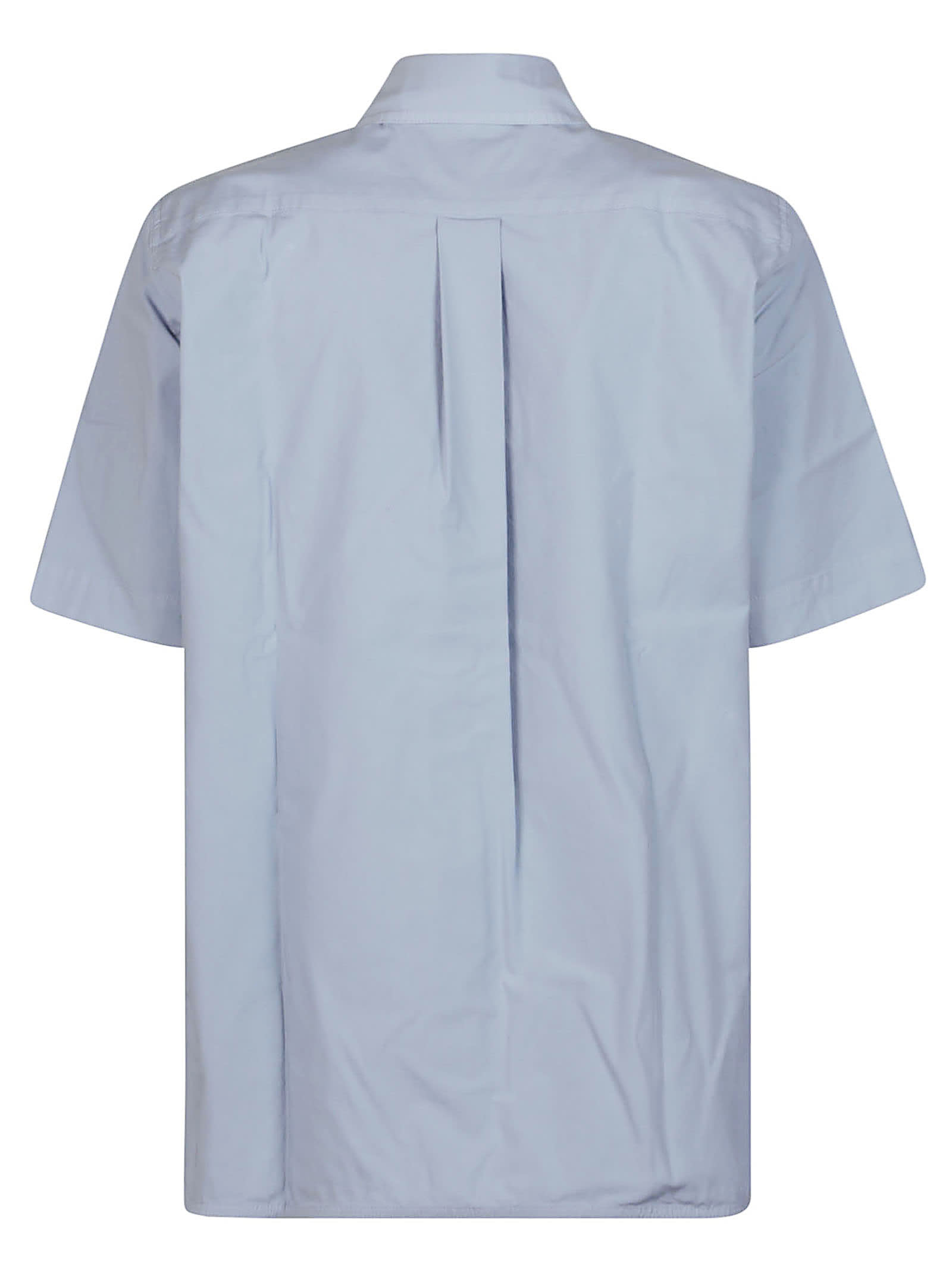 Shop Max Mara Adunco Short Sleeve Shirt In Azzurro