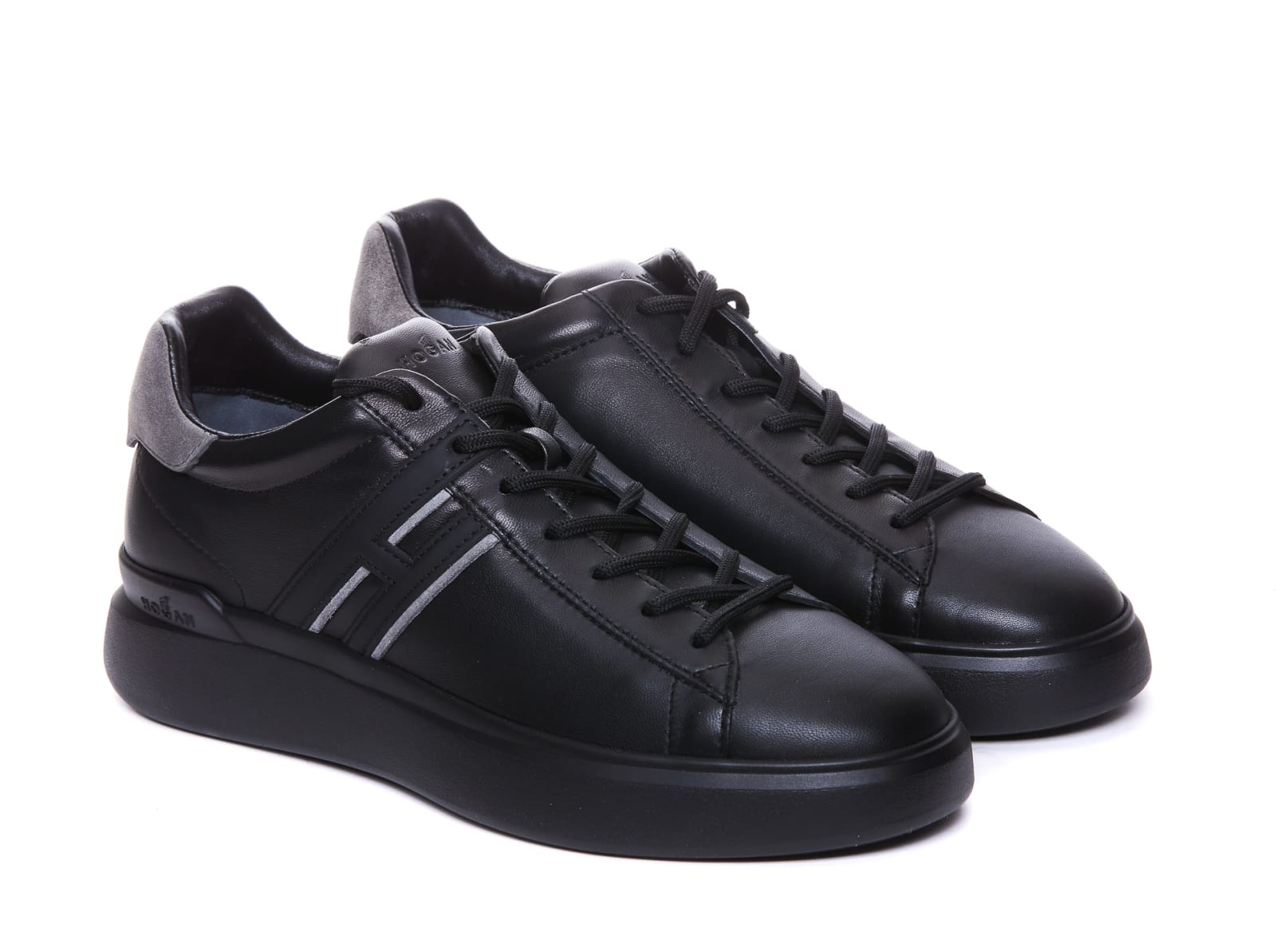 Shop Hogan H580 Sneakers In Black