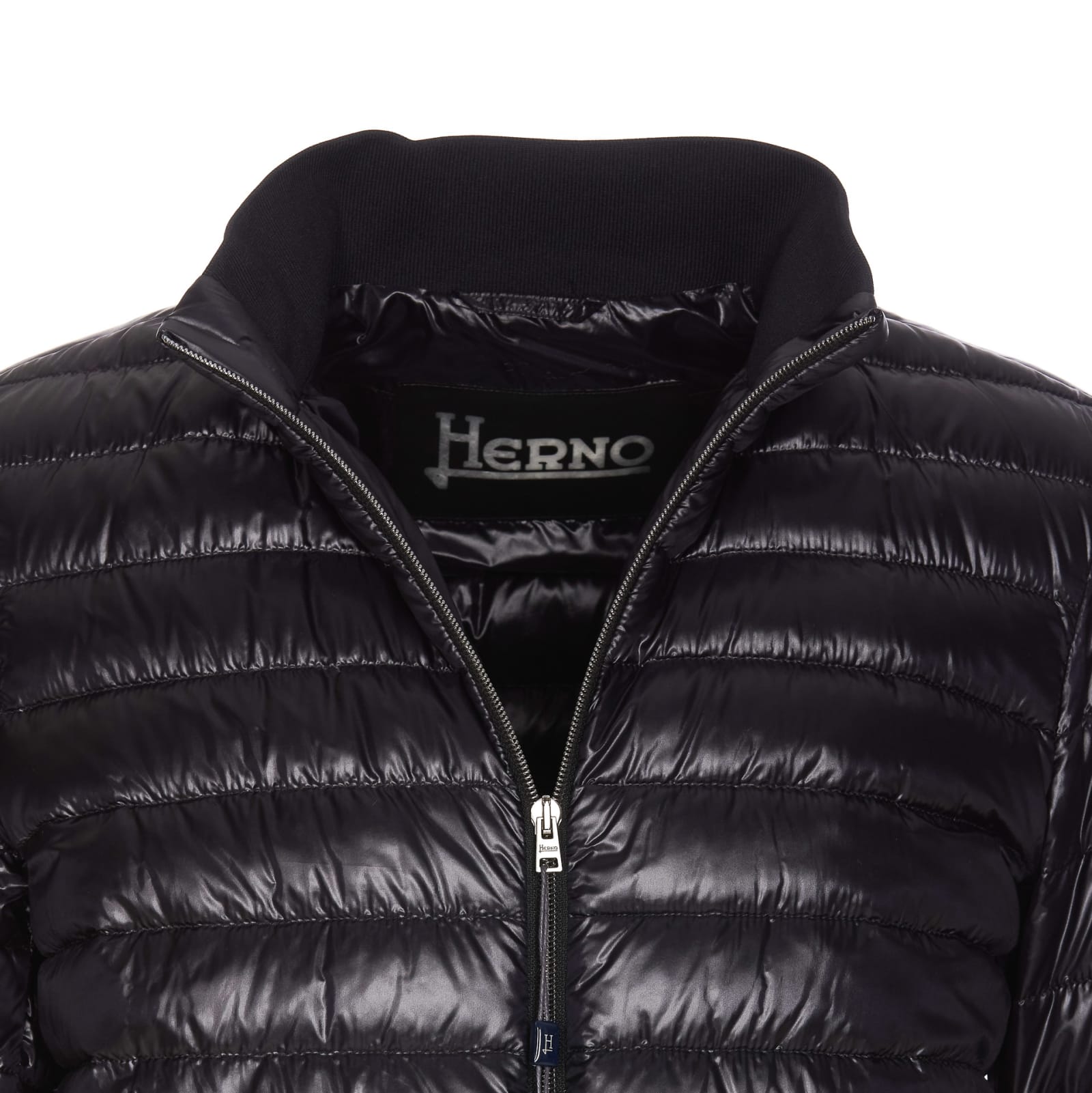 Shop Herno Bomber Jacket In Black