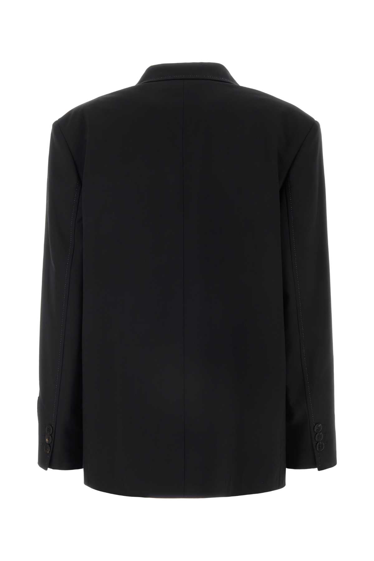 Shop Marni Black Polyester Stretch Blazer