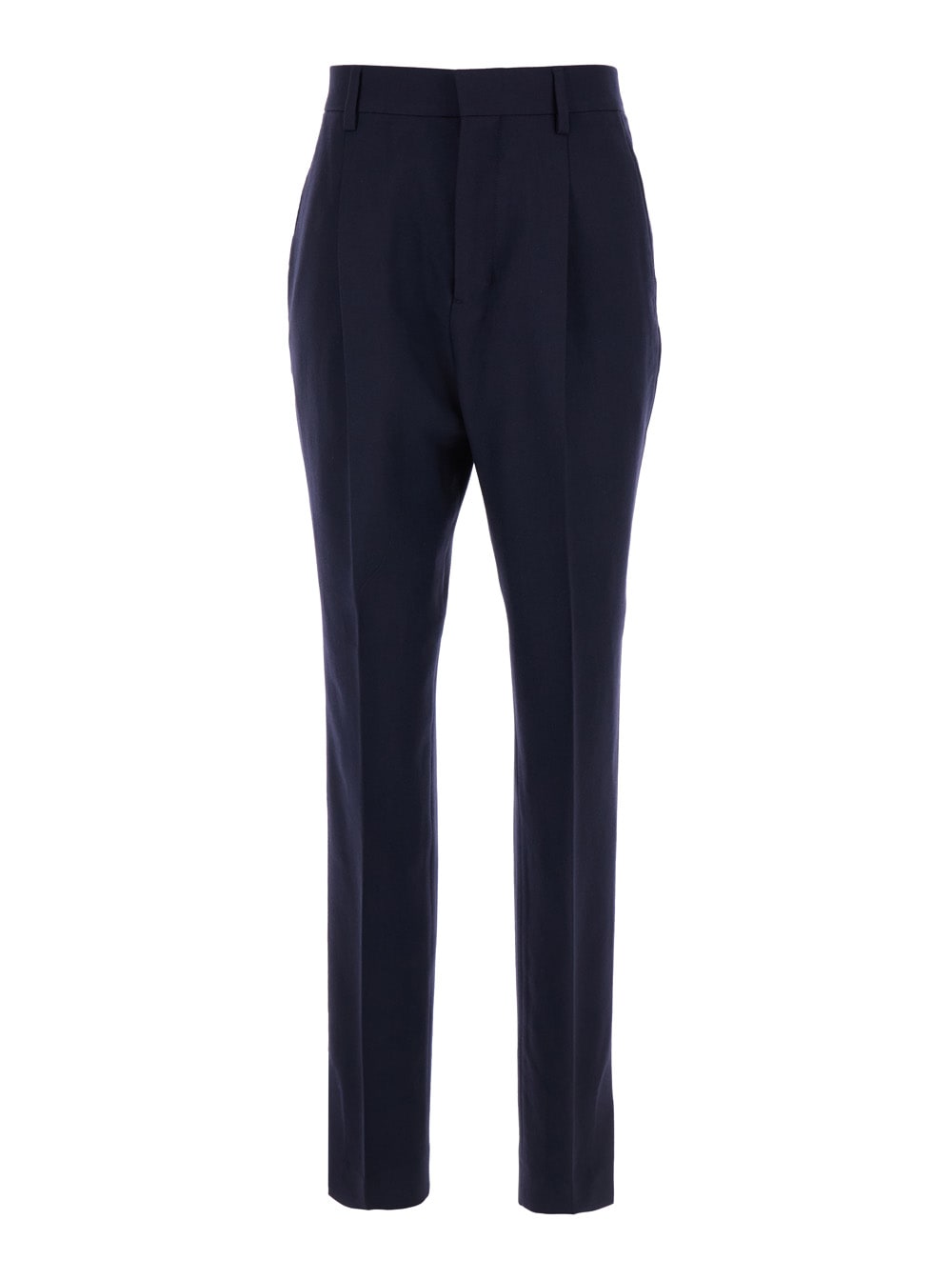 Shop Ami Alexandre Mattiussi Blue Cigarette Pants In Wool Woman