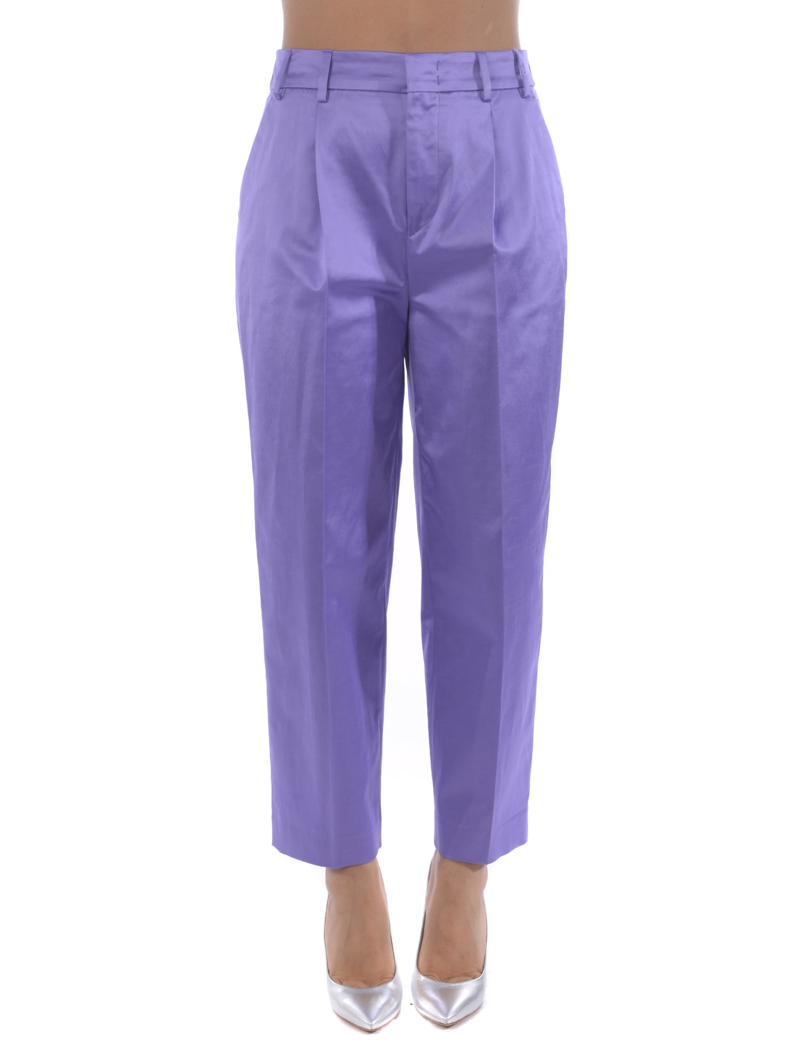 Pt01 daisy Trousers In Cotton Shantung