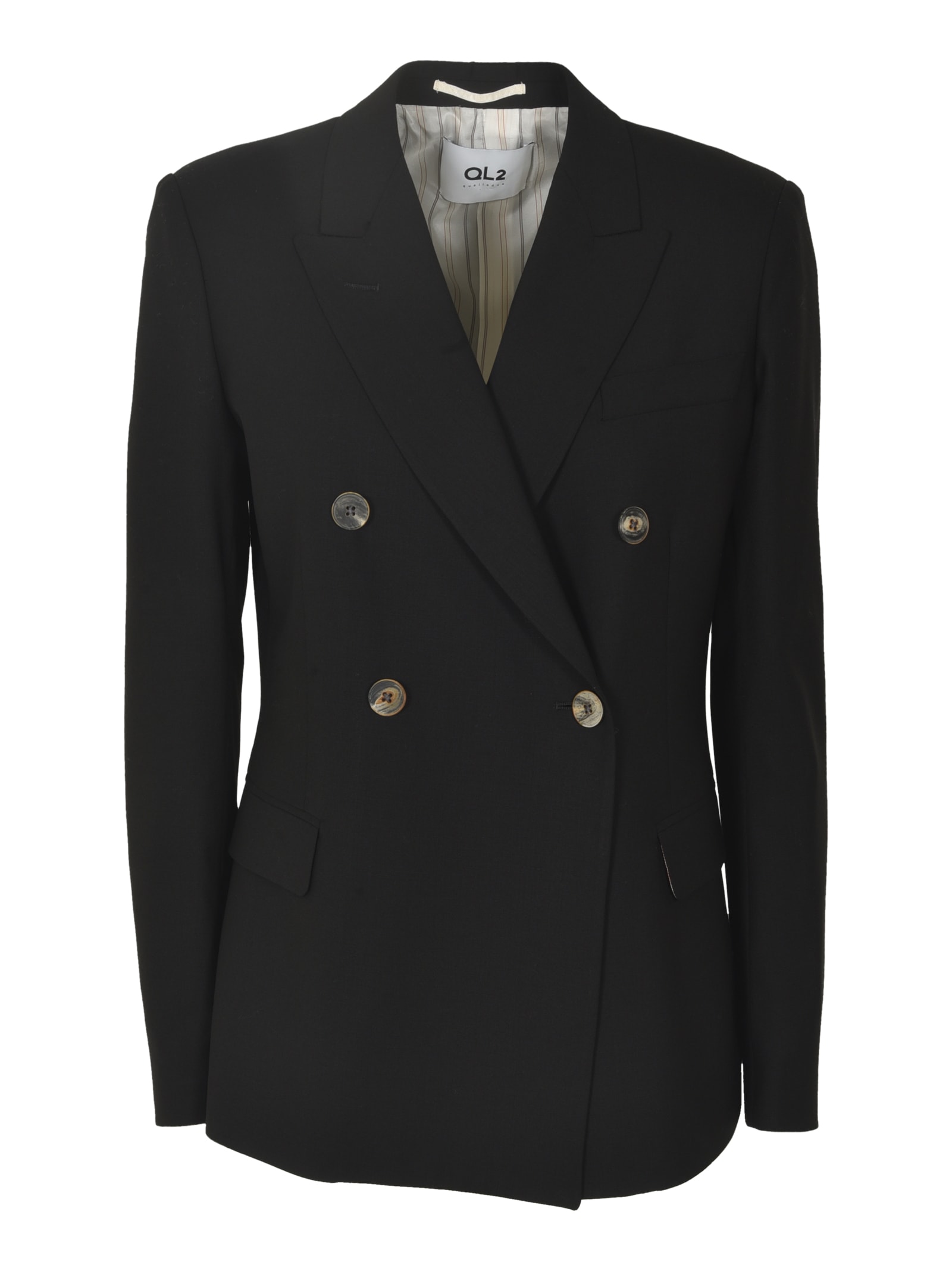 Double-breasted Fitted Blazer