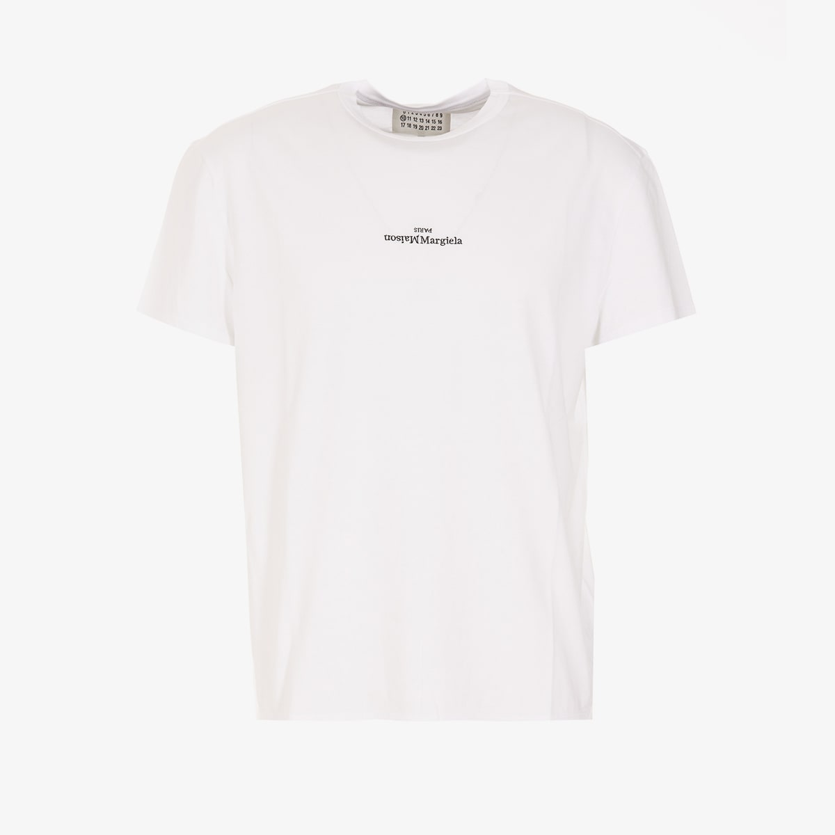 Shop Maison Margiela White And Black Cotton T-shirt