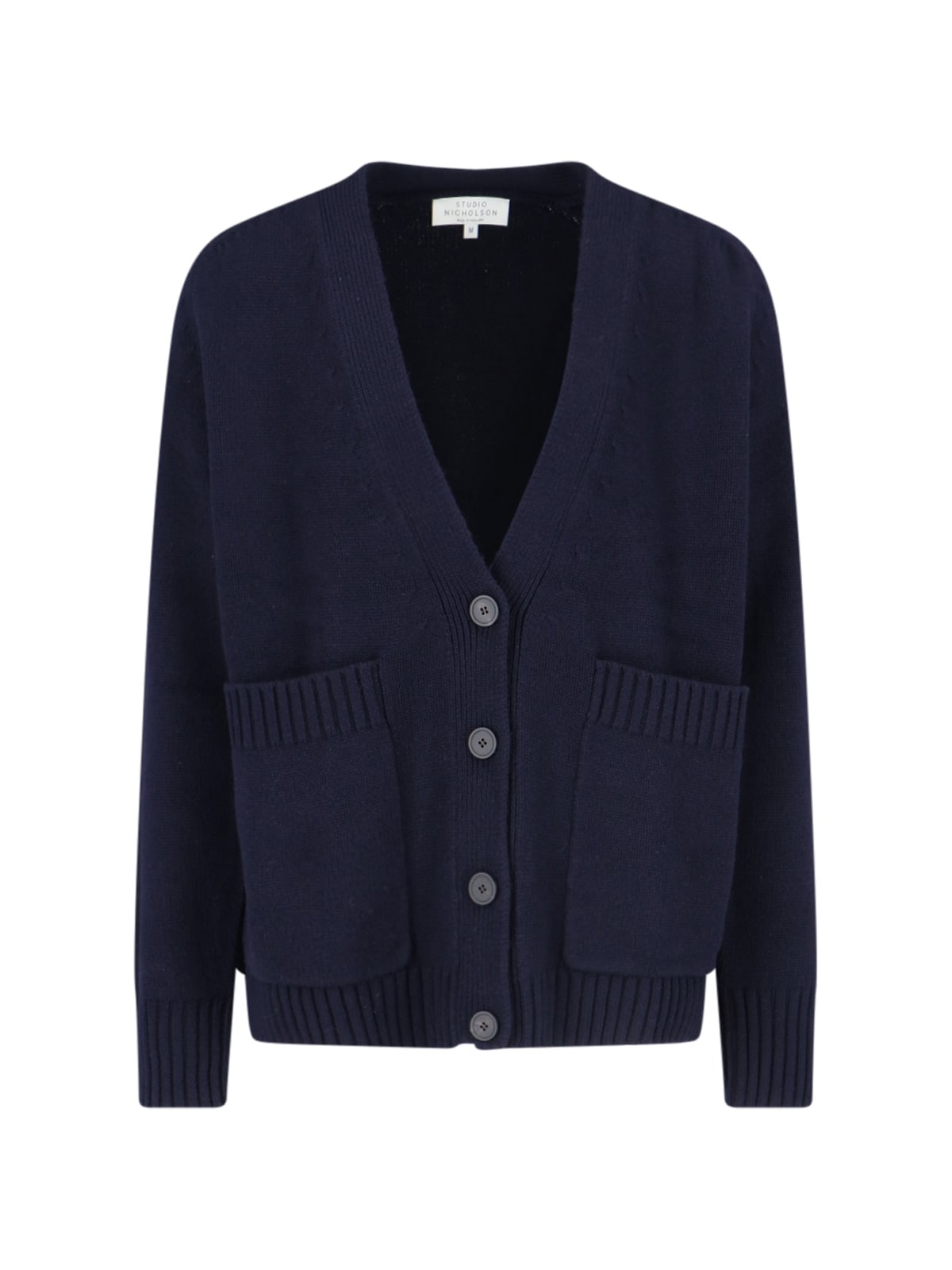 Shop Studio Nicholson Sen 5gg Knit Cardigan In Blue