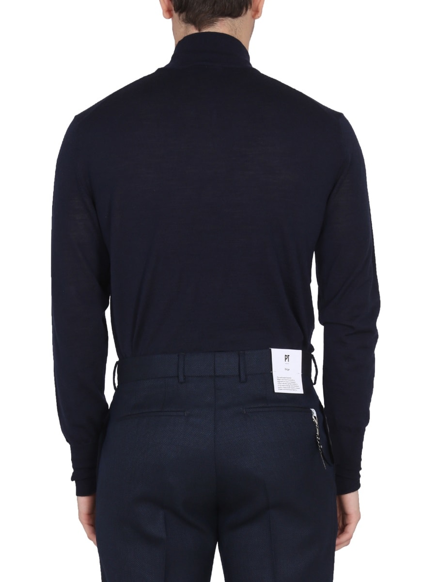 Pt01 Turtleneck Shirt In Blue