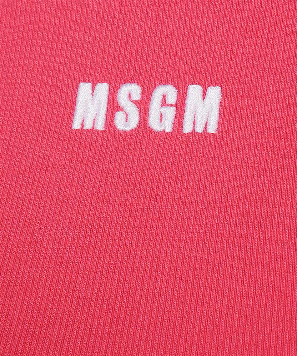 Msgm Ribbed Tank Top In Pink