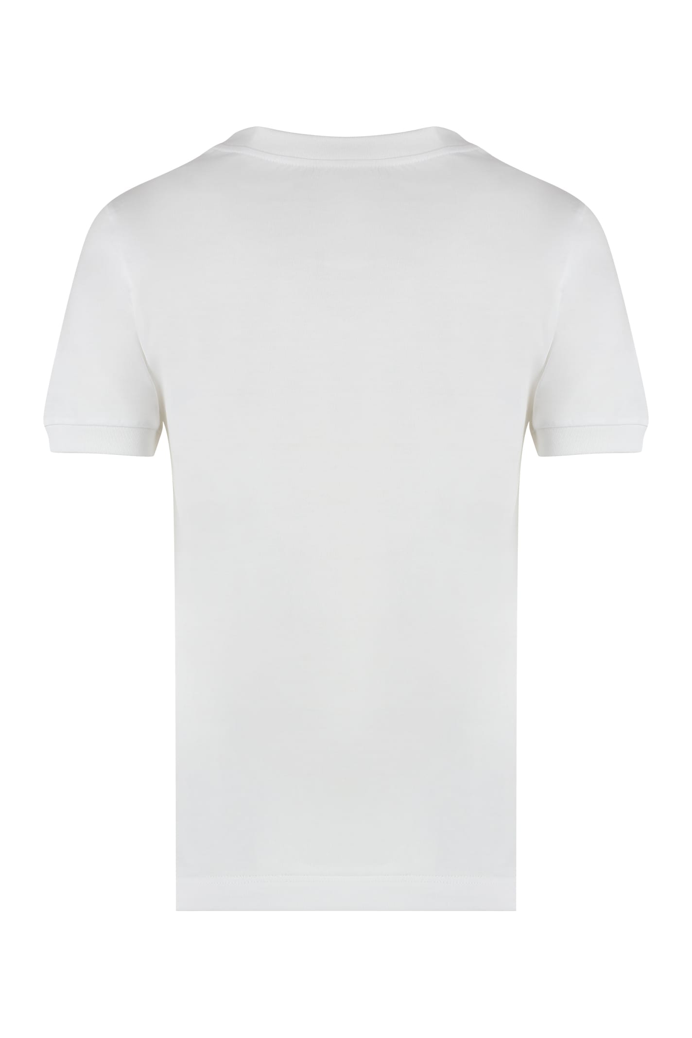 Shop Dolce & Gabbana Logo Cotton T-shirt In Bianco