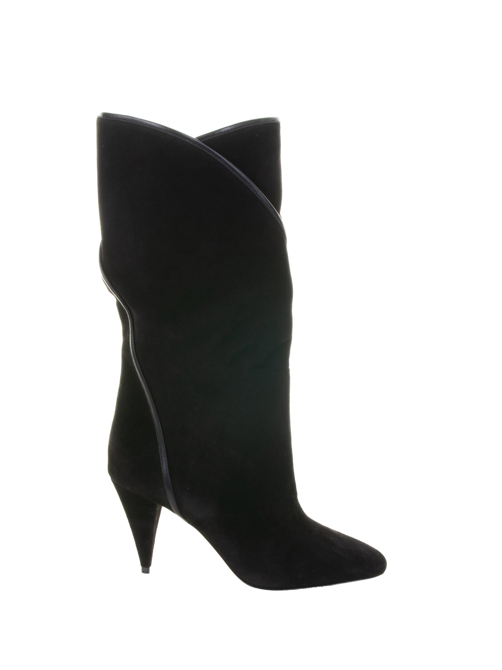 Casadei Boots Black In Animal Print