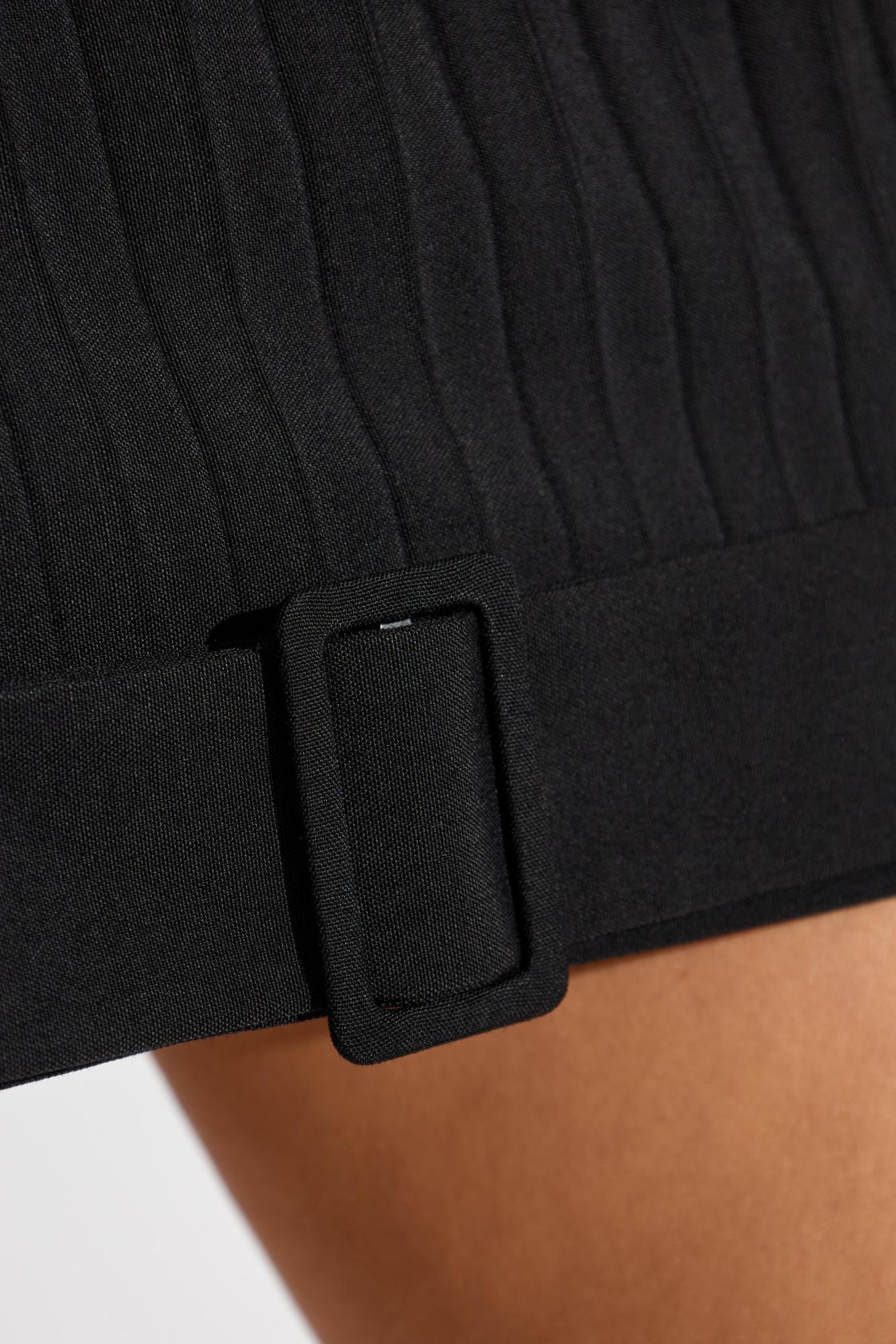 Mm6 Maison Margiela Pleated Dress In Black