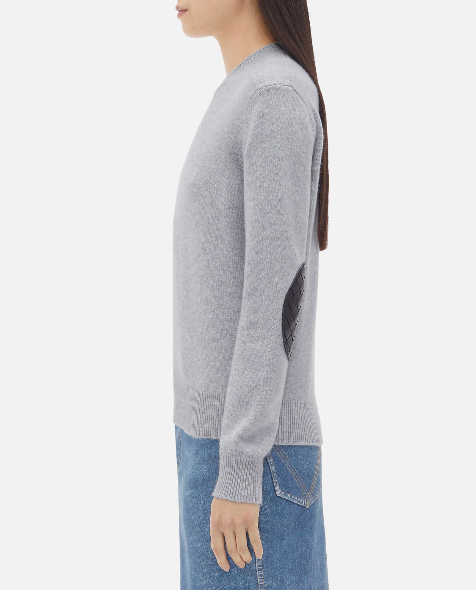 Bottega Veneta Cashmere Knit Sweater In Grey