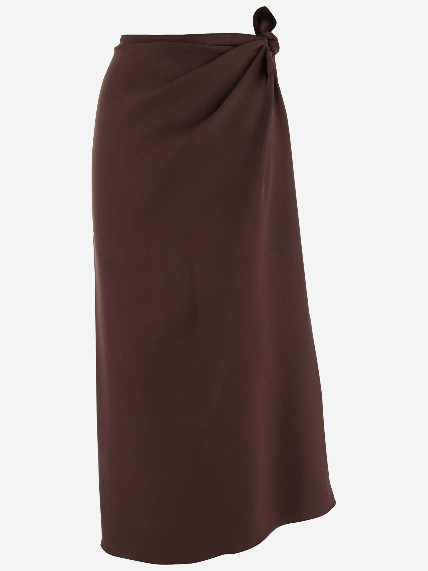 Stephan Janson Silk Skirt In Brown