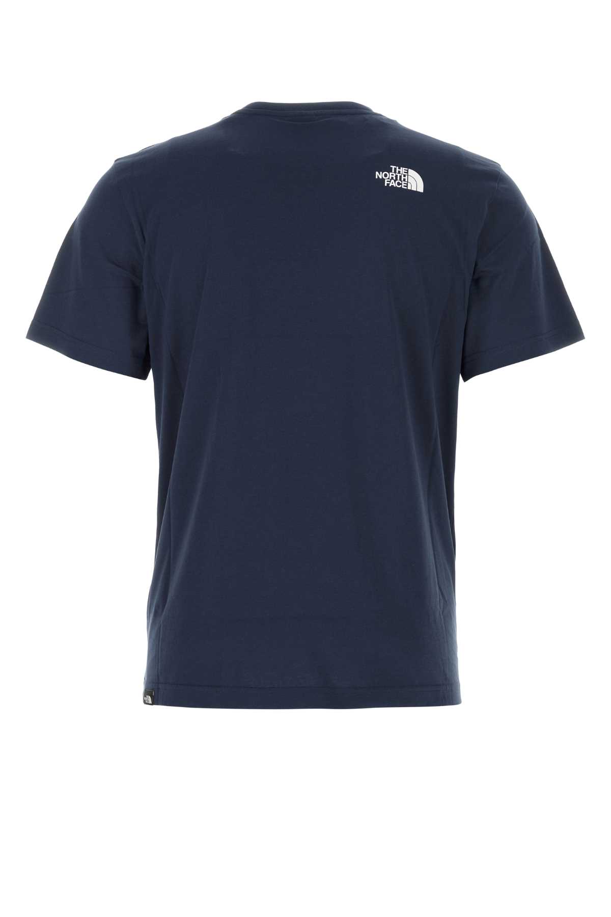 The North Face Navy Blue Cotton T-shirt In Summitnavy