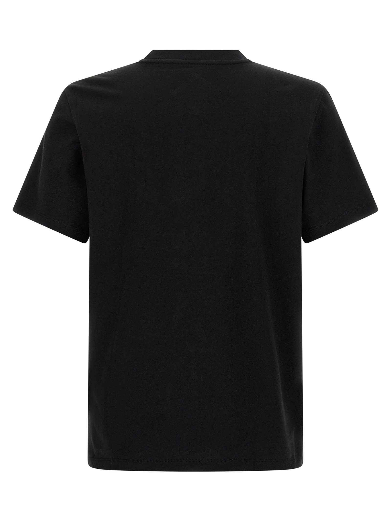Mcm Laurel Logo Print T-shirt In Organic Cotton In Black