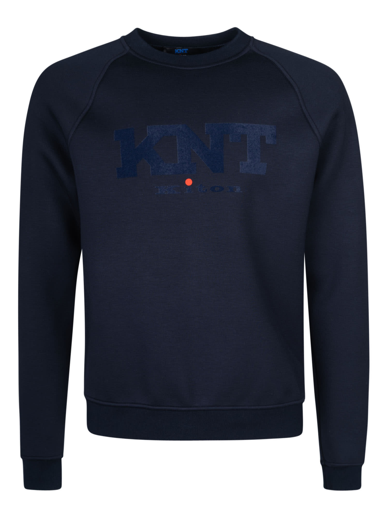 Shop Kiton Knt Logo Sweater In Blue