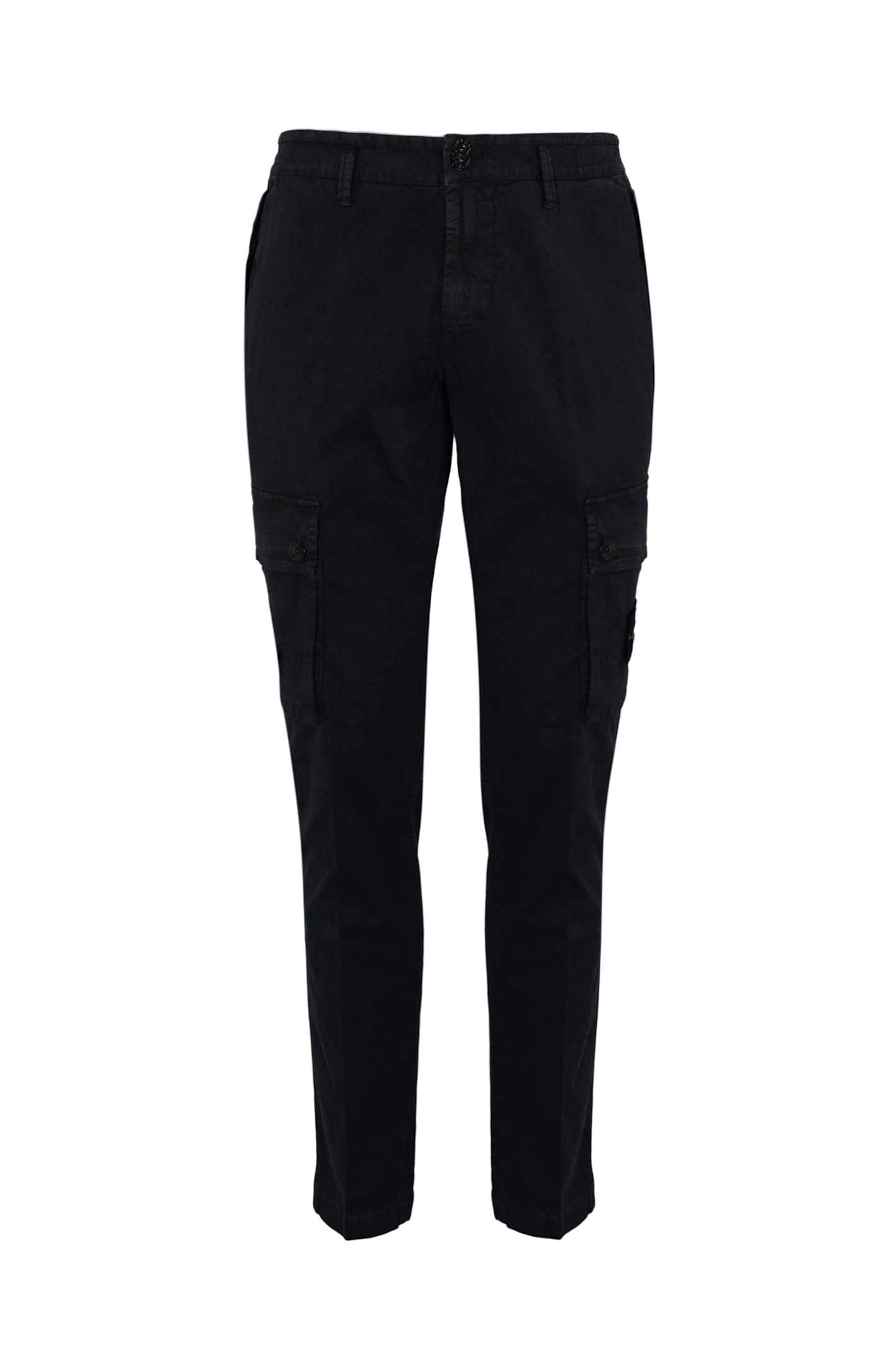 Shop Stone Island 301l1 Cargo Trousers In Twill In Navy Blue