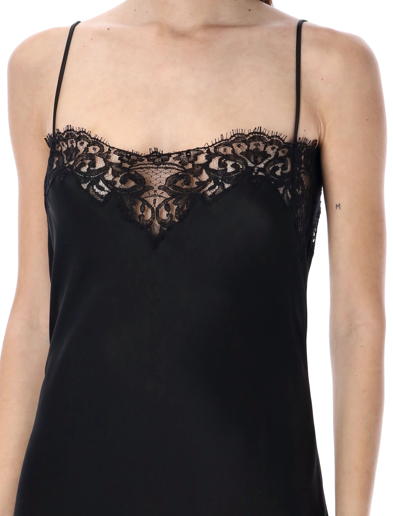 Shop Stella Mccartney Lace Mini Dress In Black