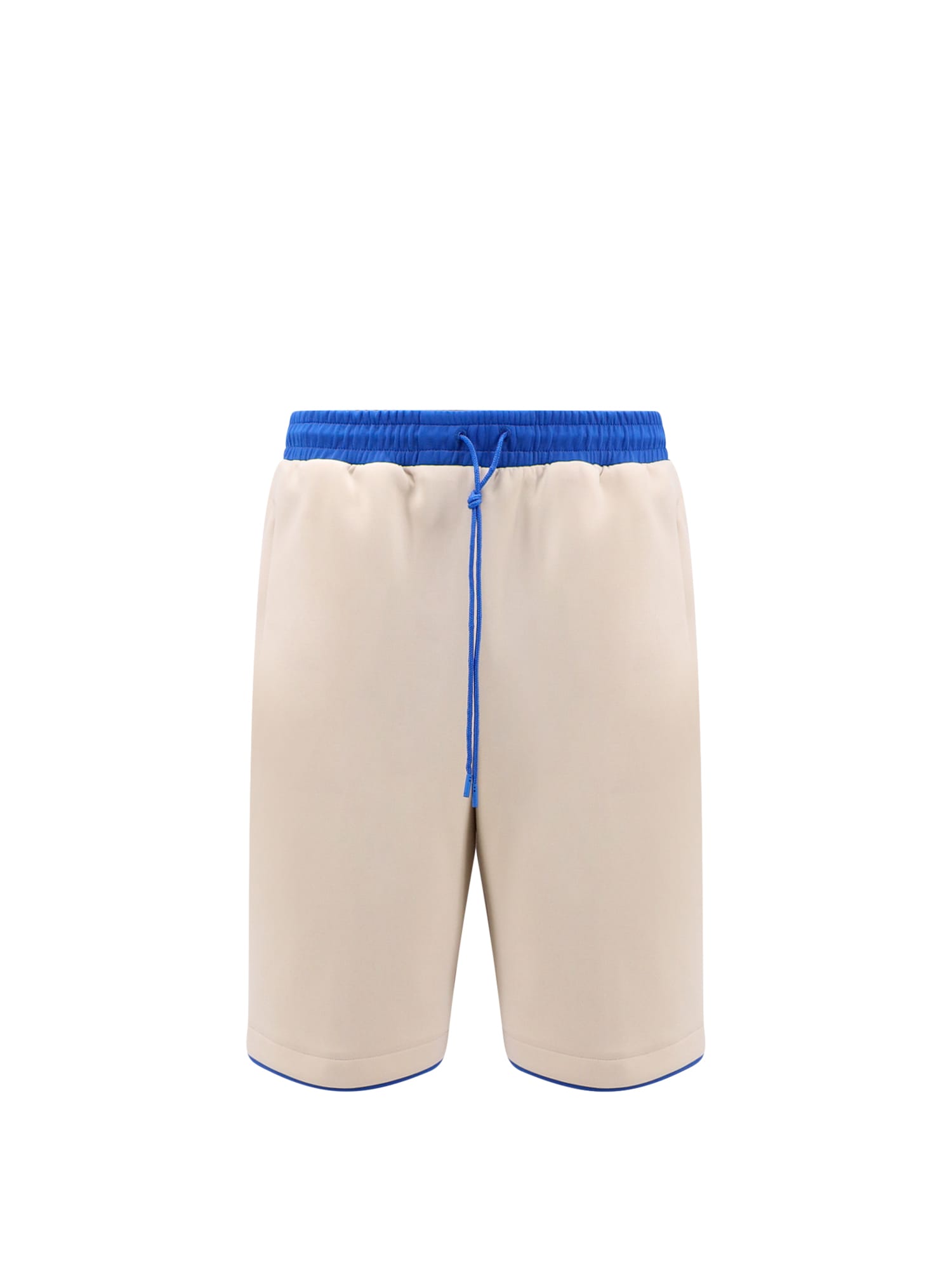 Shop Gucci Shorts With Web Stripe In Beige