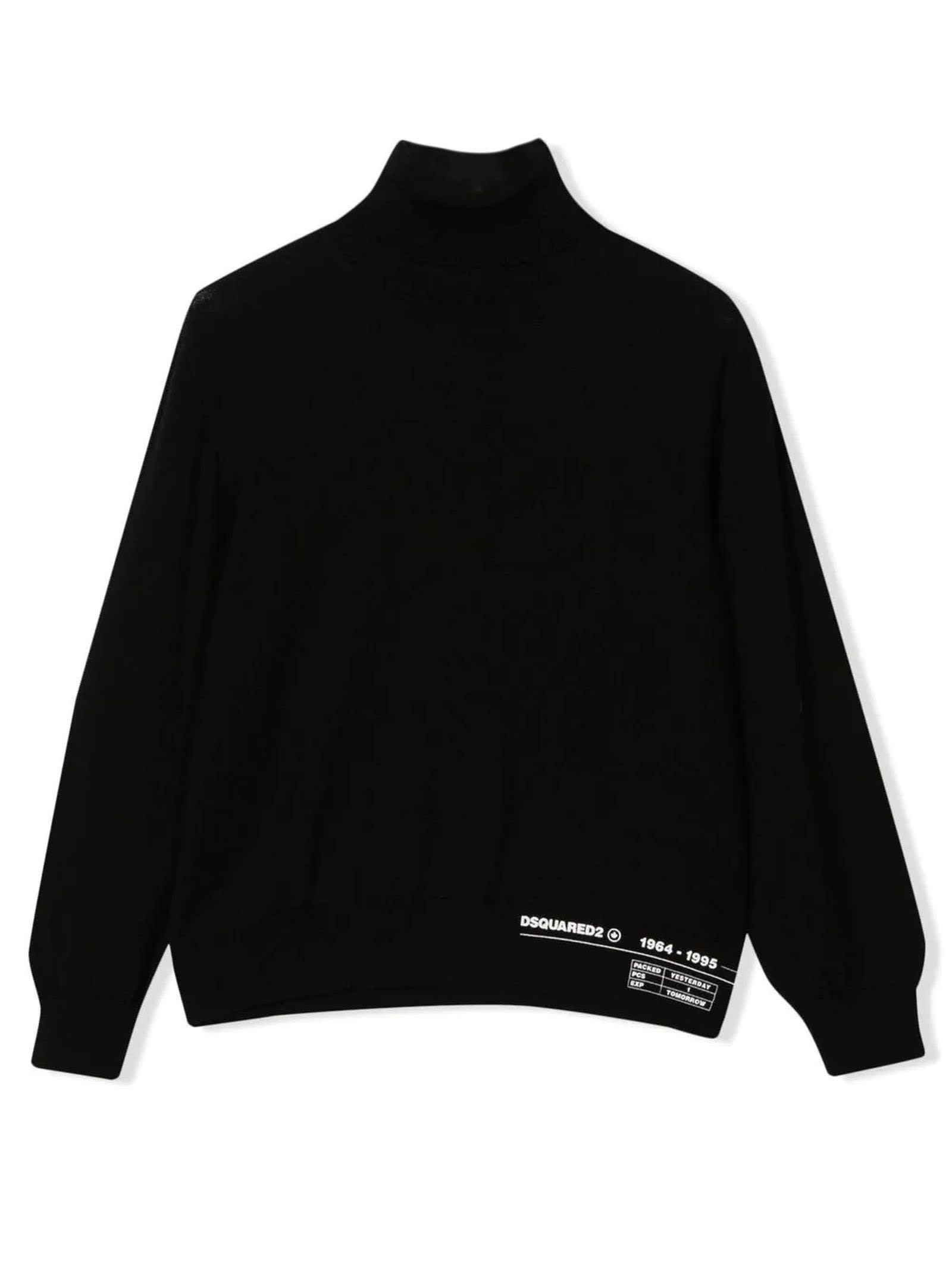 Dsquared2 Black Acrylic And Wool Jumper