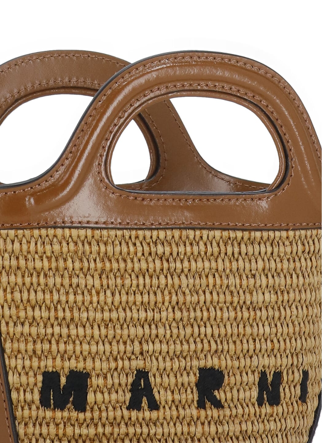 Shop Marni Tropicalia Micro Hand Bag In Brown