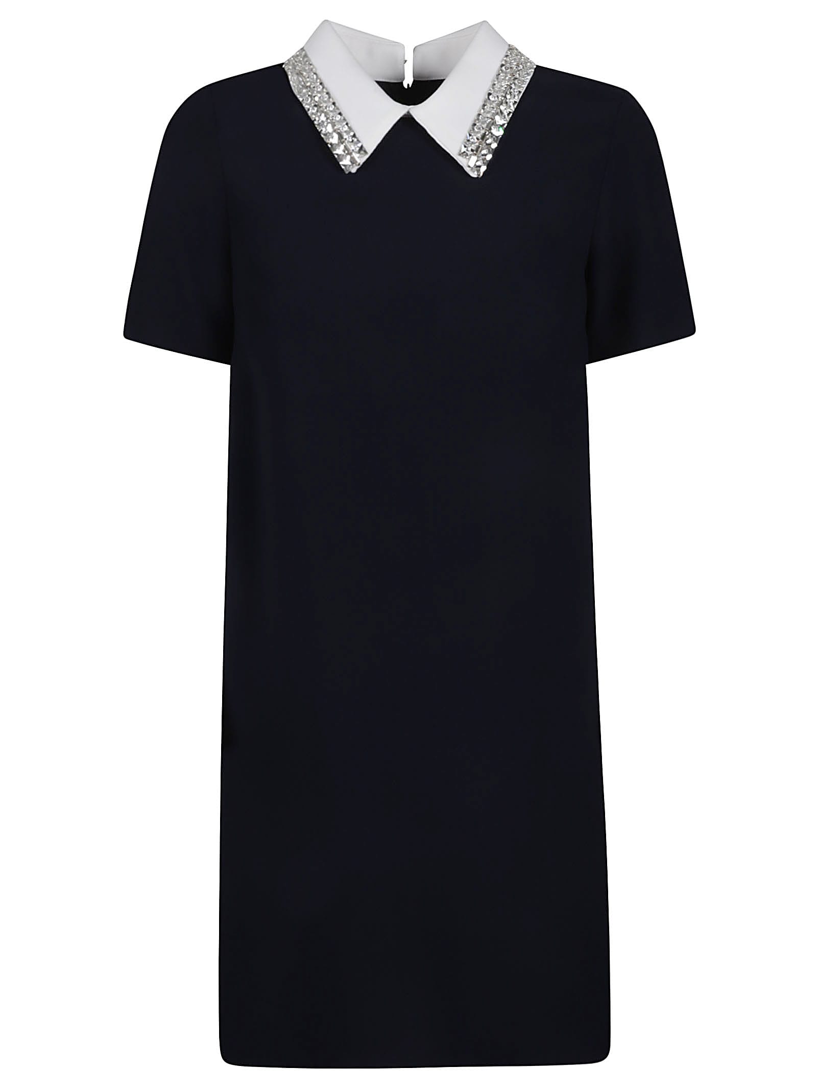 Shop N°21 Mid-length Embellished Collar Dress In Blu