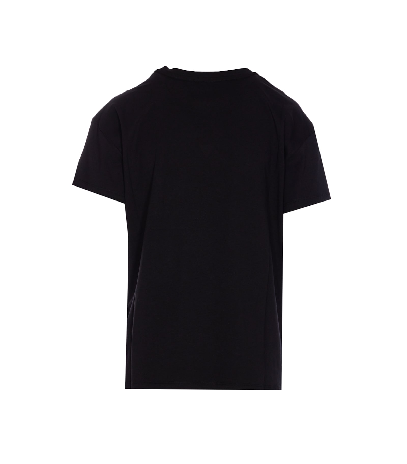 Liu •jo Graphic Print Short Sleeve Casual Top In Black