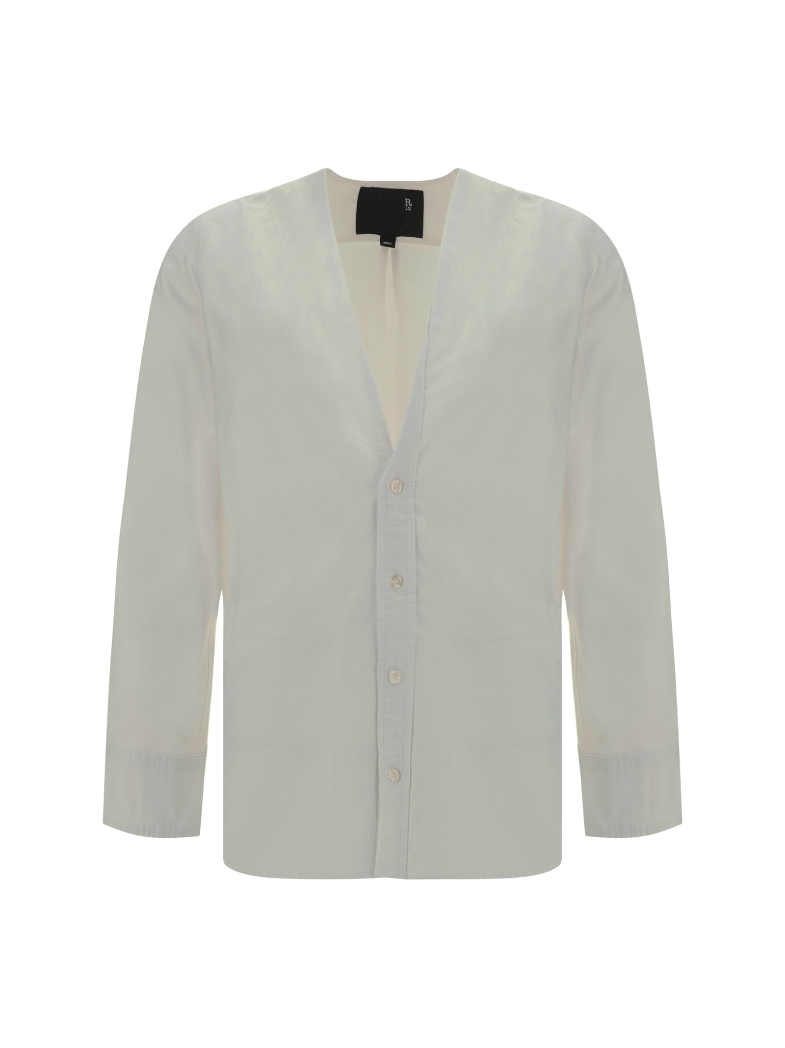 Shop R13 Woven Shirt In White Oxford