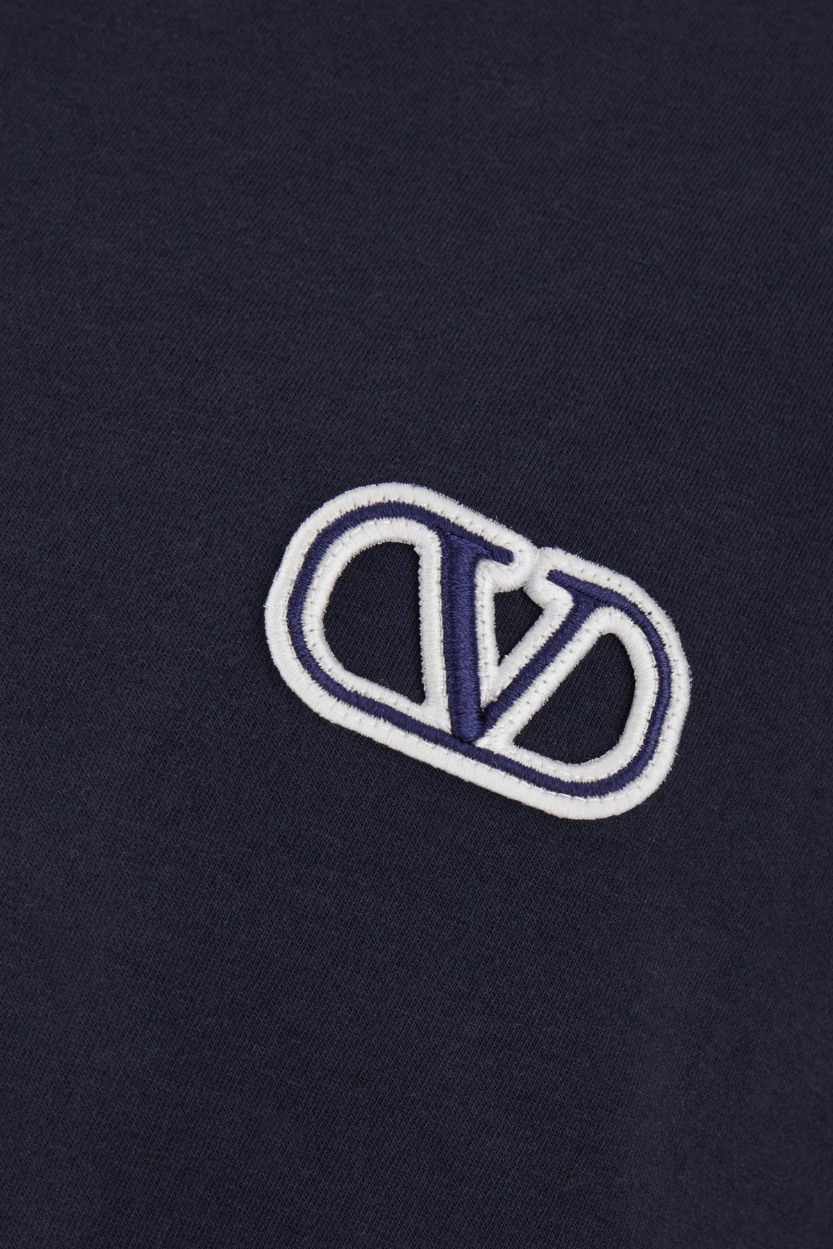 Shop Valentino Midnight Blue Cotton T-shirt In Navy