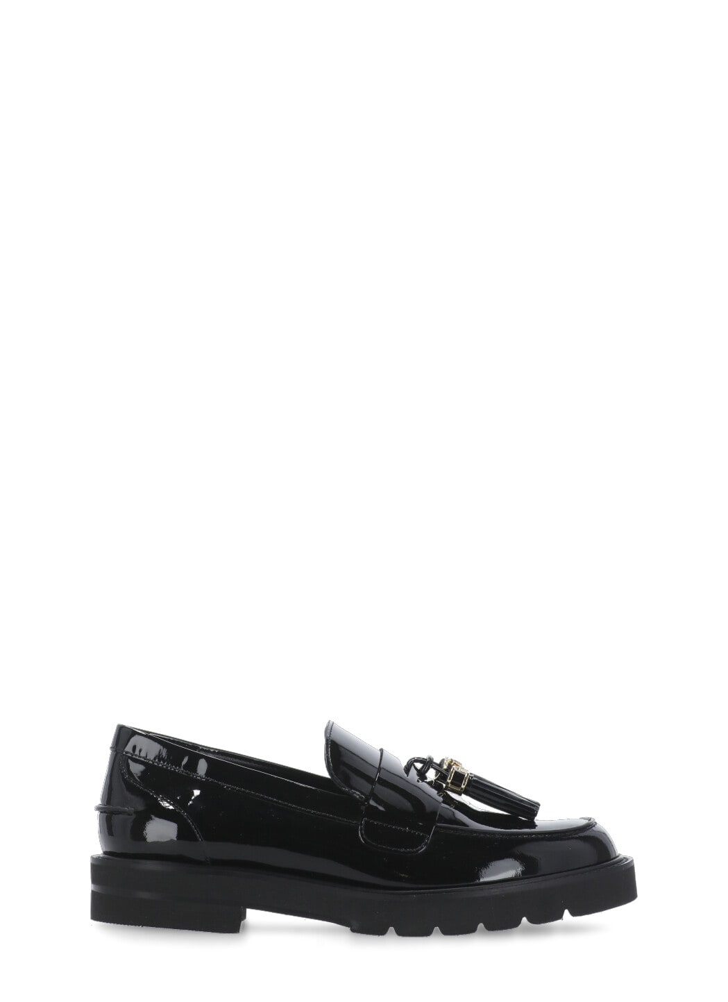 Shop Stuart Weitzman Parker Loafers In Black