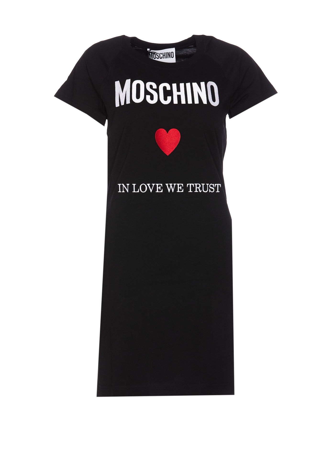 Shop Moschino Love We Trust Dress In Black