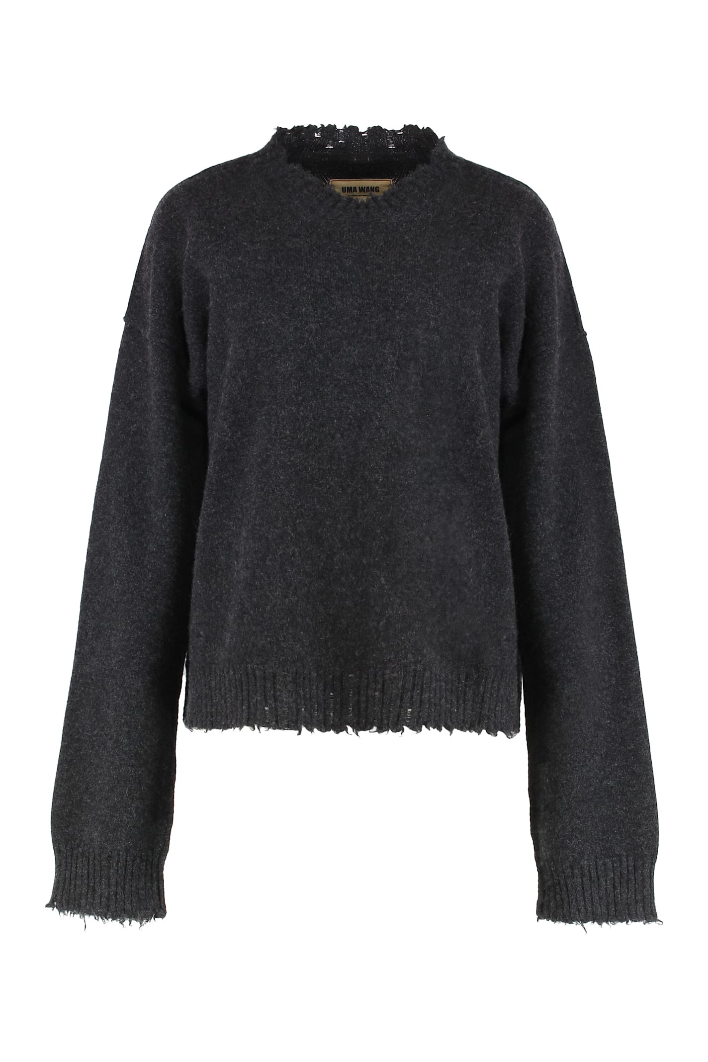 Uma Wang Cashmere Crewneck Sweater In Gray